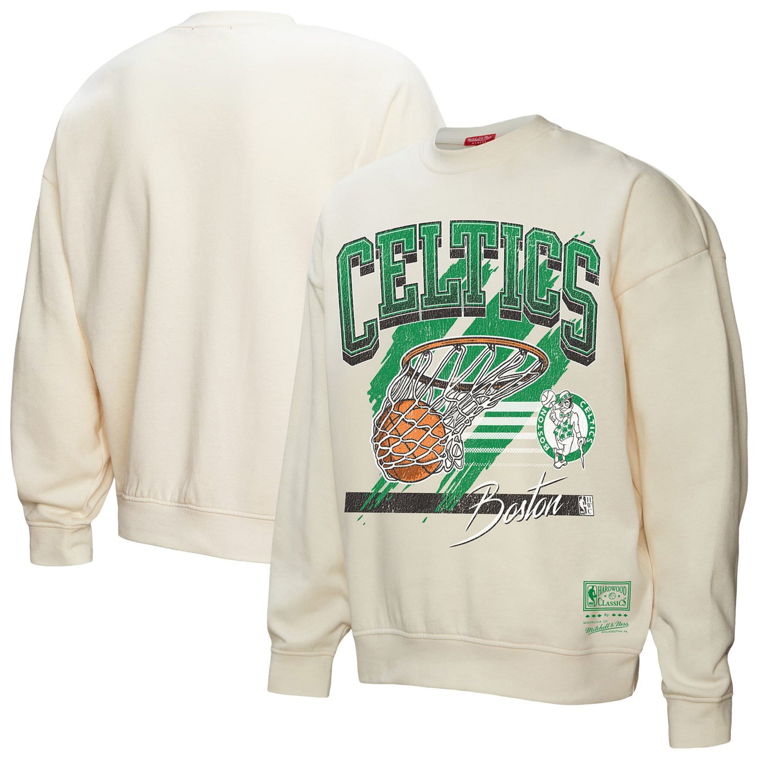Mitchell  Ness Boston Celtics Brush Bucket Pullover Sweatshirt - view number 1