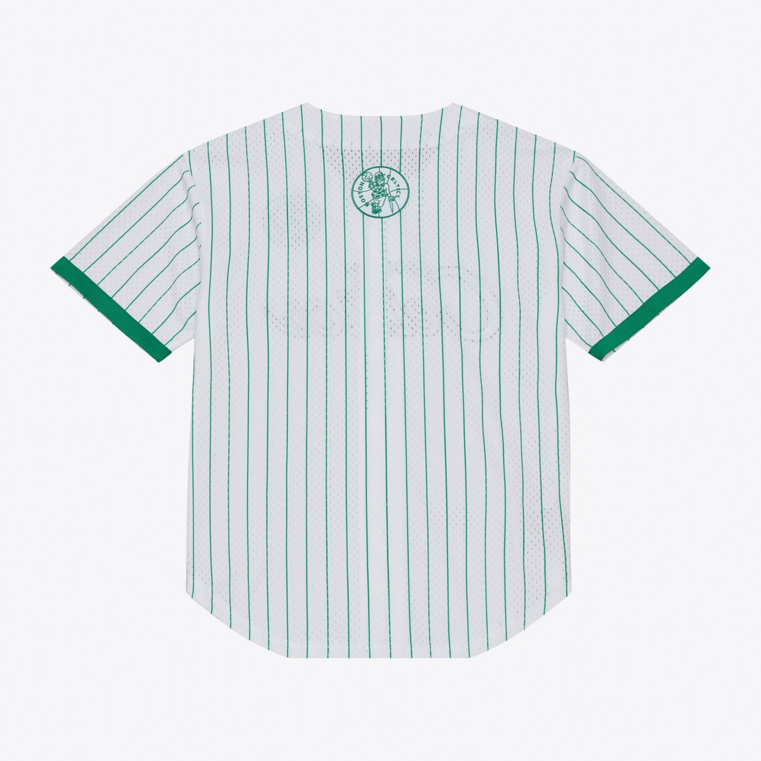 Mitchell  Ness Boston Celtics Head Coach Pinstripe Mesh Full-Button Baseball Jersey