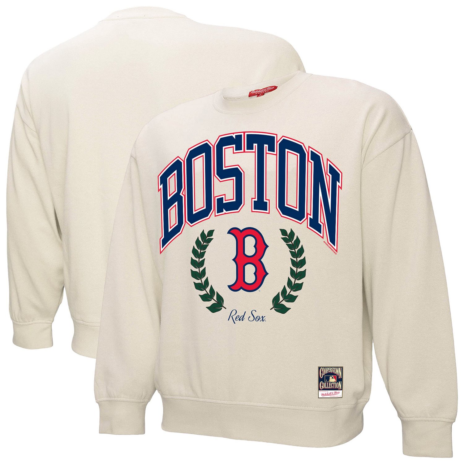 Mitchell  Ness Boston Red Sox Cooperstown Collection Laurel Pullover Sweatshirt