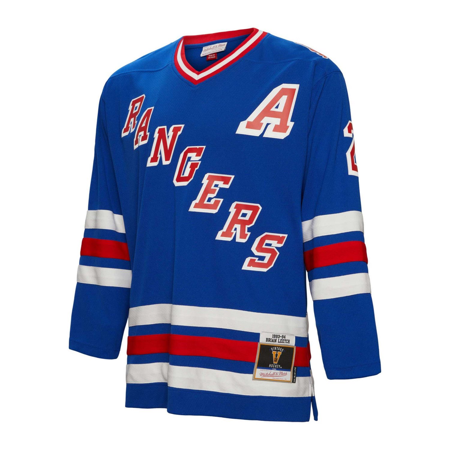 Mitchell  Ness Brian Leetch New York Rangers Alternate Captain Patch 1993/94 Line Player Jersey                                  - view number 2