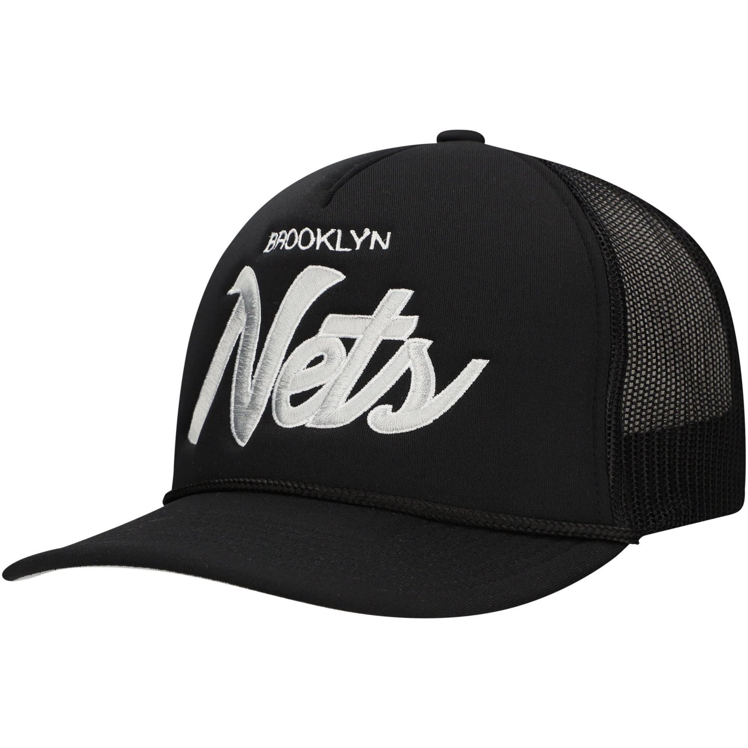 Mitchell  Ness Brooklyn Nets Script Trucker Adjustable Hat - view number 3