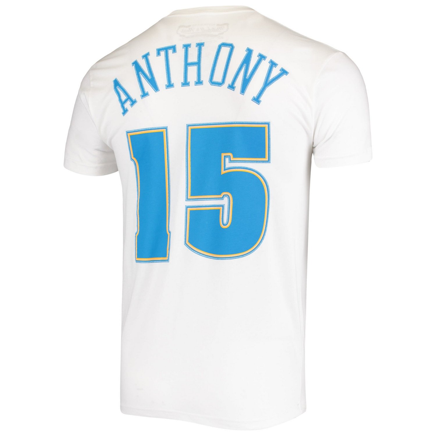 Mitchell  Ness Carmelo Anthony Denver Nuggets Hardwood Classics Stitch Name Number T-Shirt