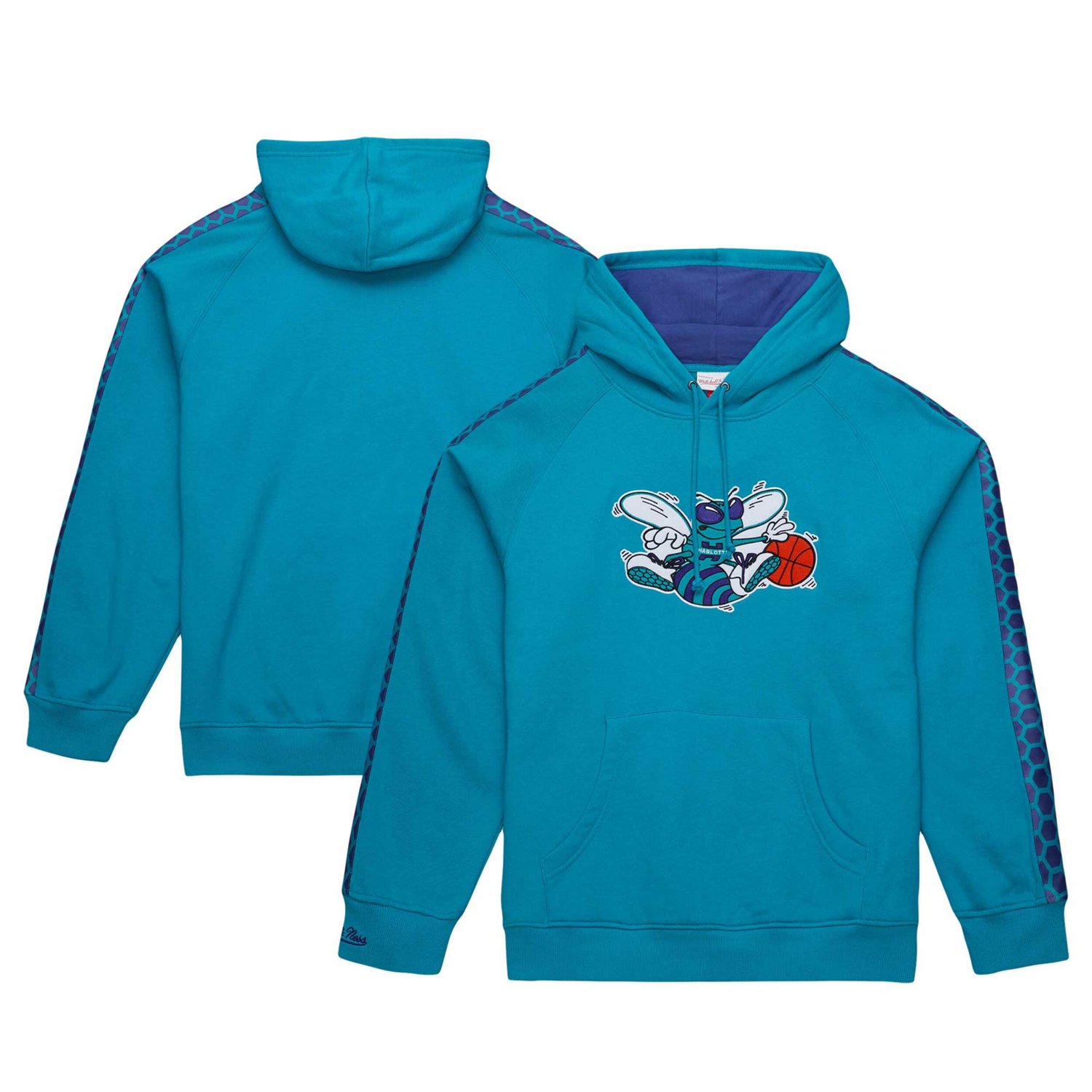 Mitchell  Ness Charlotte Hornets Hardwood Classics Nights Raglan Pullover Hoodie                                                 - view number 1