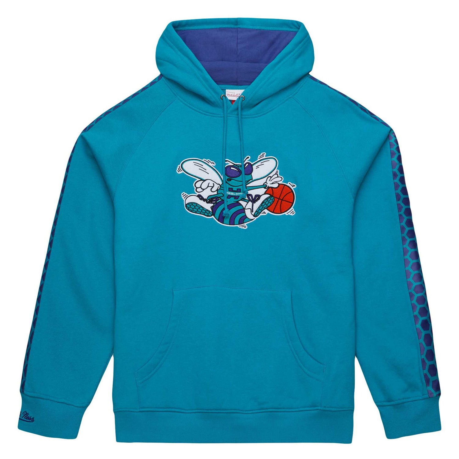 Mitchell  Ness Charlotte Hornets Hardwood Classics Nights Raglan Pullover Hoodie                                                 - view number 2
