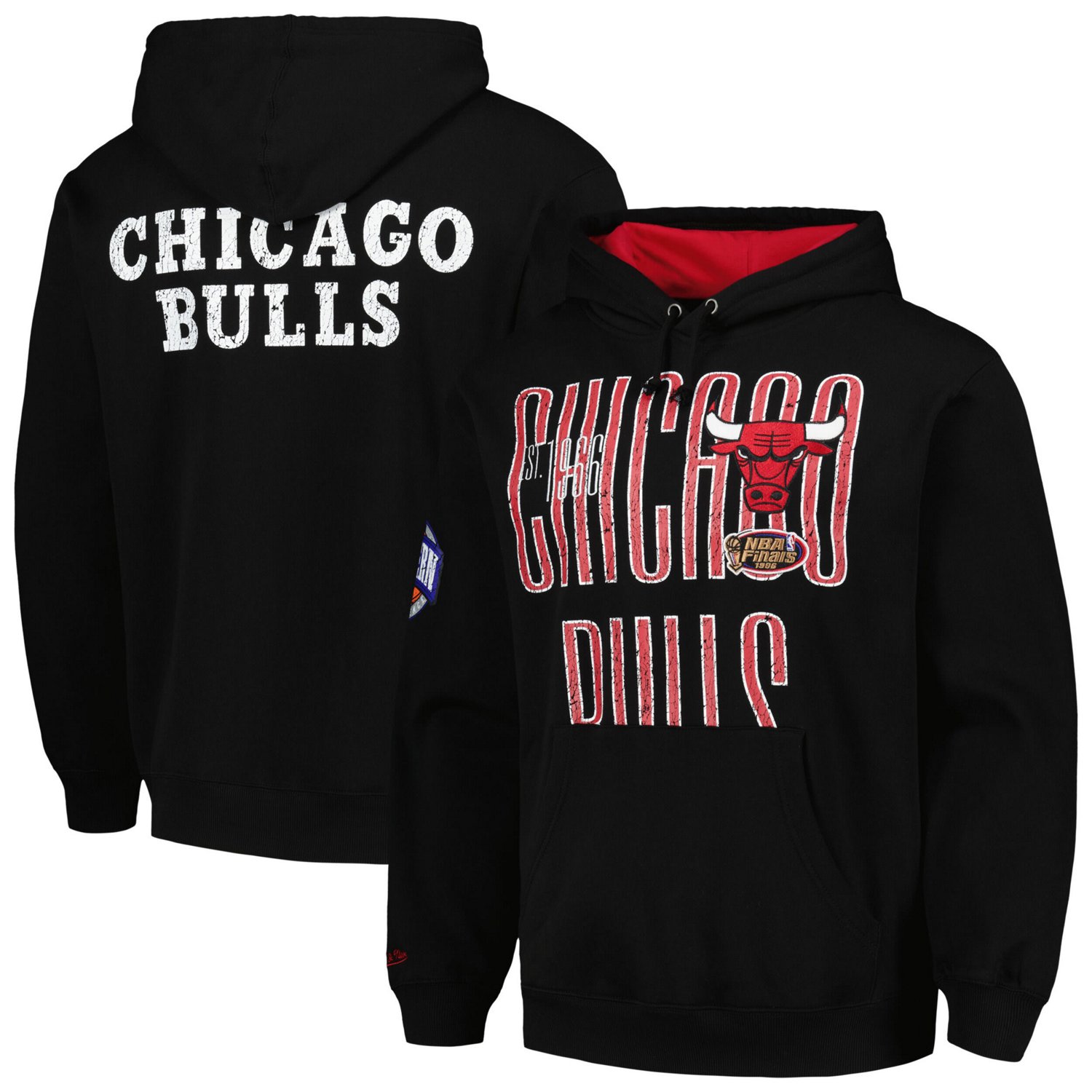 Chicago bulls hoodie mitchell and ness on sale