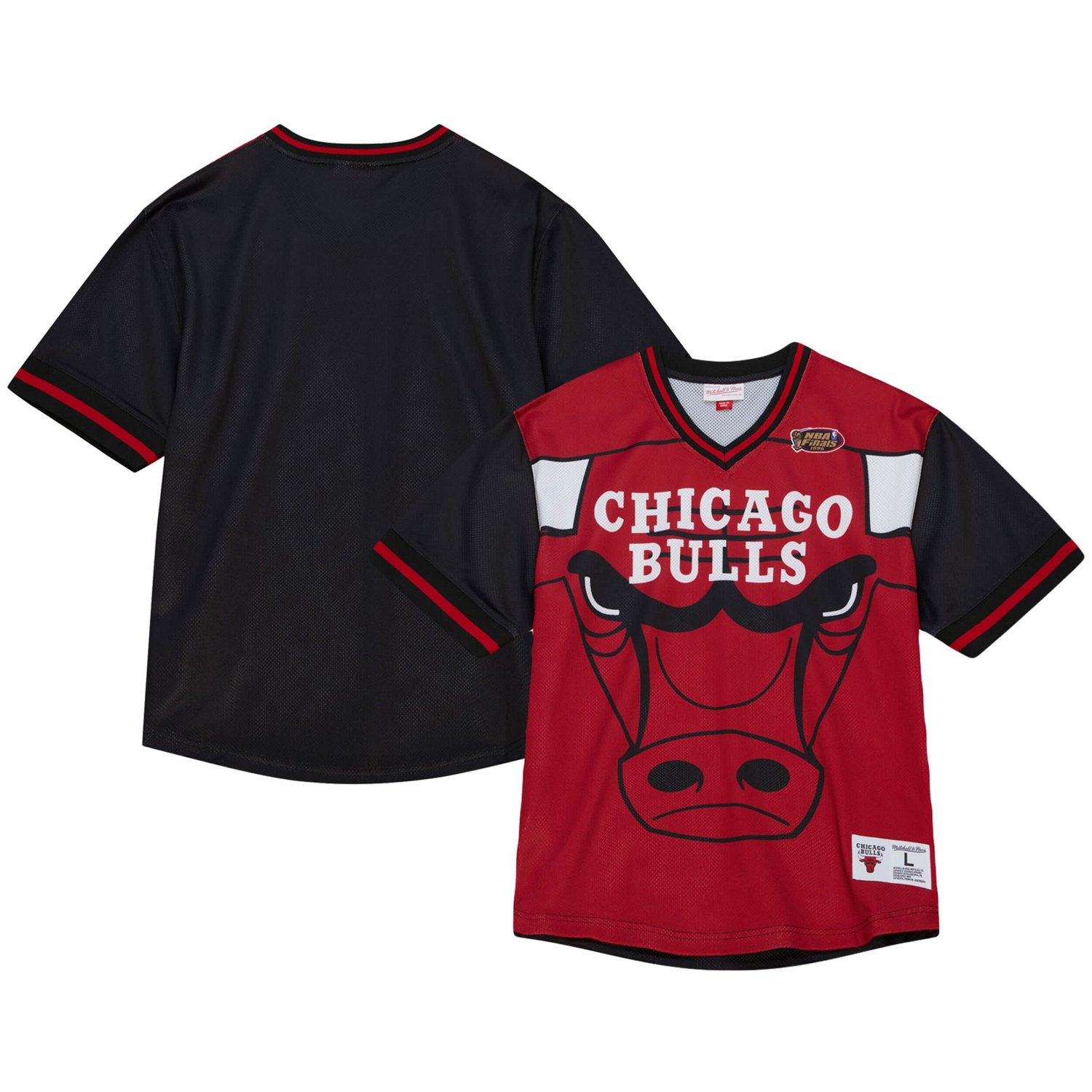 Mitchell  Ness Chicago Bulls Jumbotron 30 Mesh V-Neck T-Shirt                                                                    - view number 1