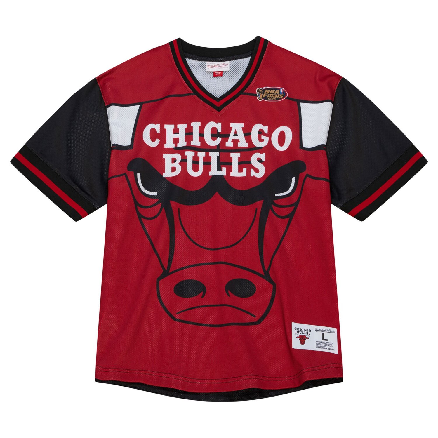 Mitchell  Ness Chicago Bulls Jumbotron 30 Mesh V-Neck T-Shirt                                                                    - view number 2