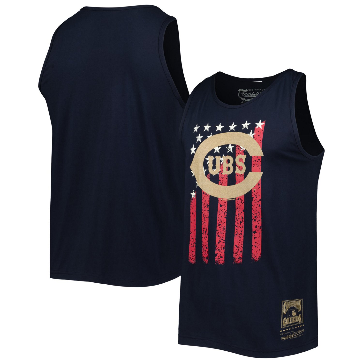Mitchell  Ness Chicago Cubs Cooperstown Collection Stars and Stripes Tank Top - view number 1
