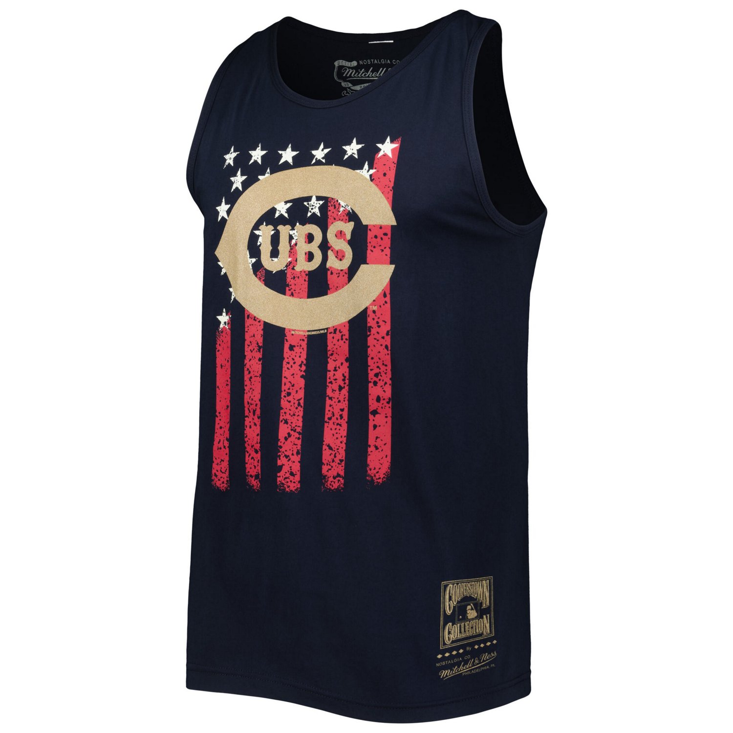 Mitchell  Ness Chicago Cubs Cooperstown Collection Stars and Stripes Tank Top - view number 2