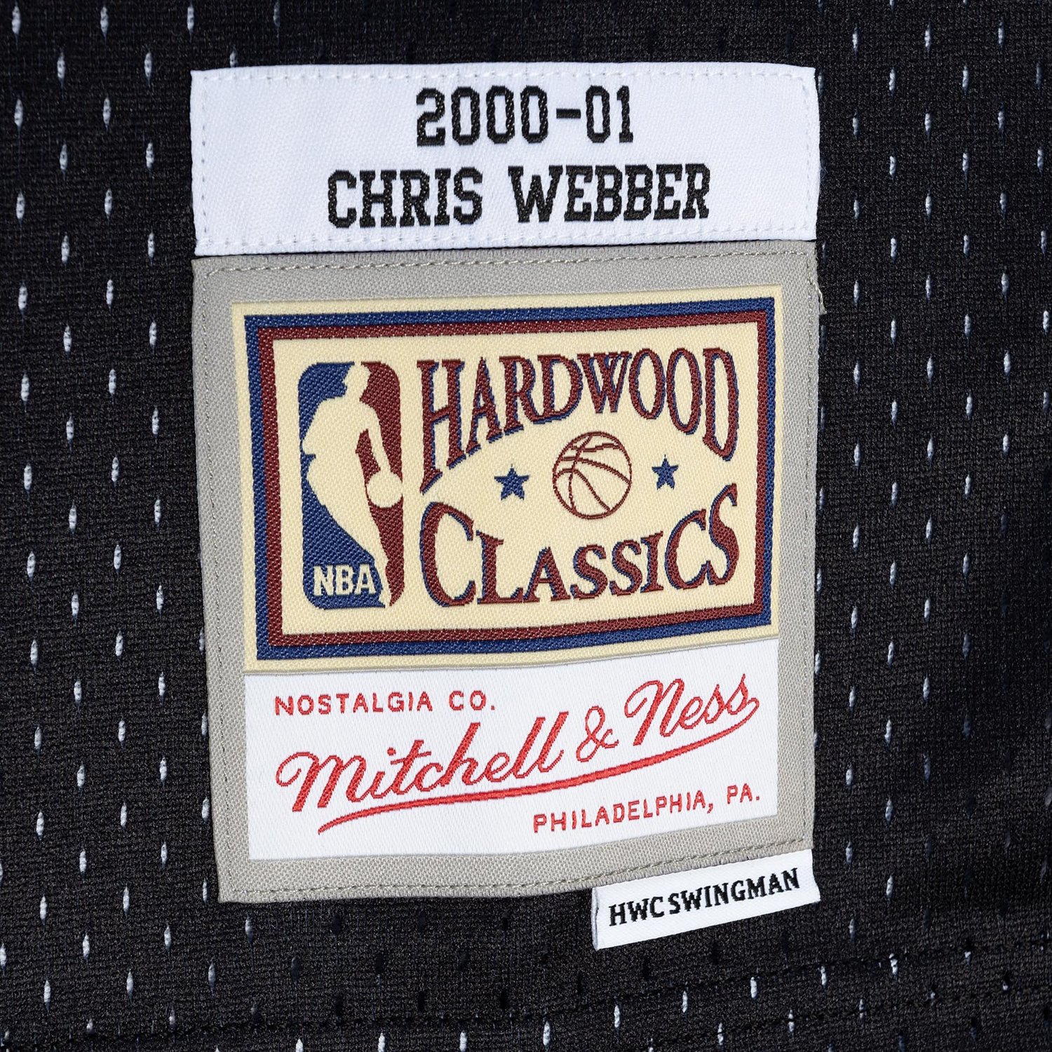 Mitchell  Ness Chris Webber /Black Sacramento Kings Hardwood Classics 2000/01 Split Swingman Jersey                              - view number 4
