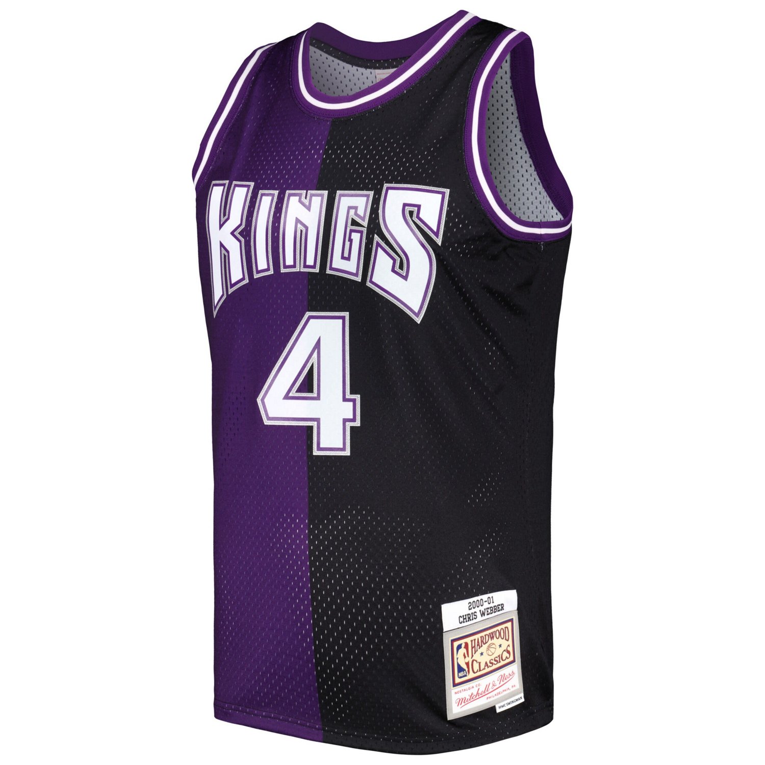 Mitchell  Ness Chris Webber /Black Sacramento Kings Hardwood Classics 2000/01 Split Swingman Jersey                              - view number 2