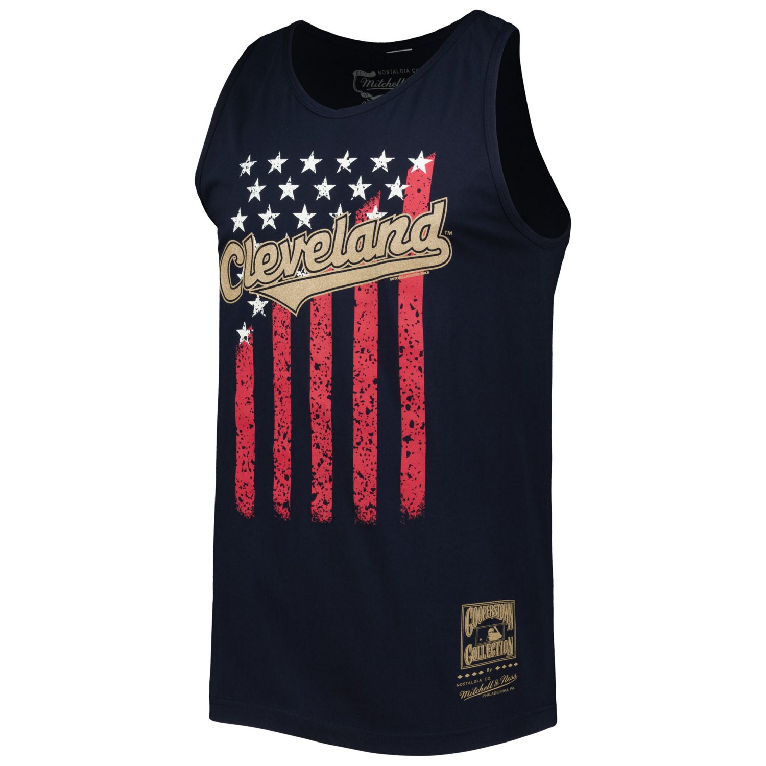 Mitchell  Ness Cleveland Guardians Cooperstown Collection Stars and Stripes Tank Top - view number 2