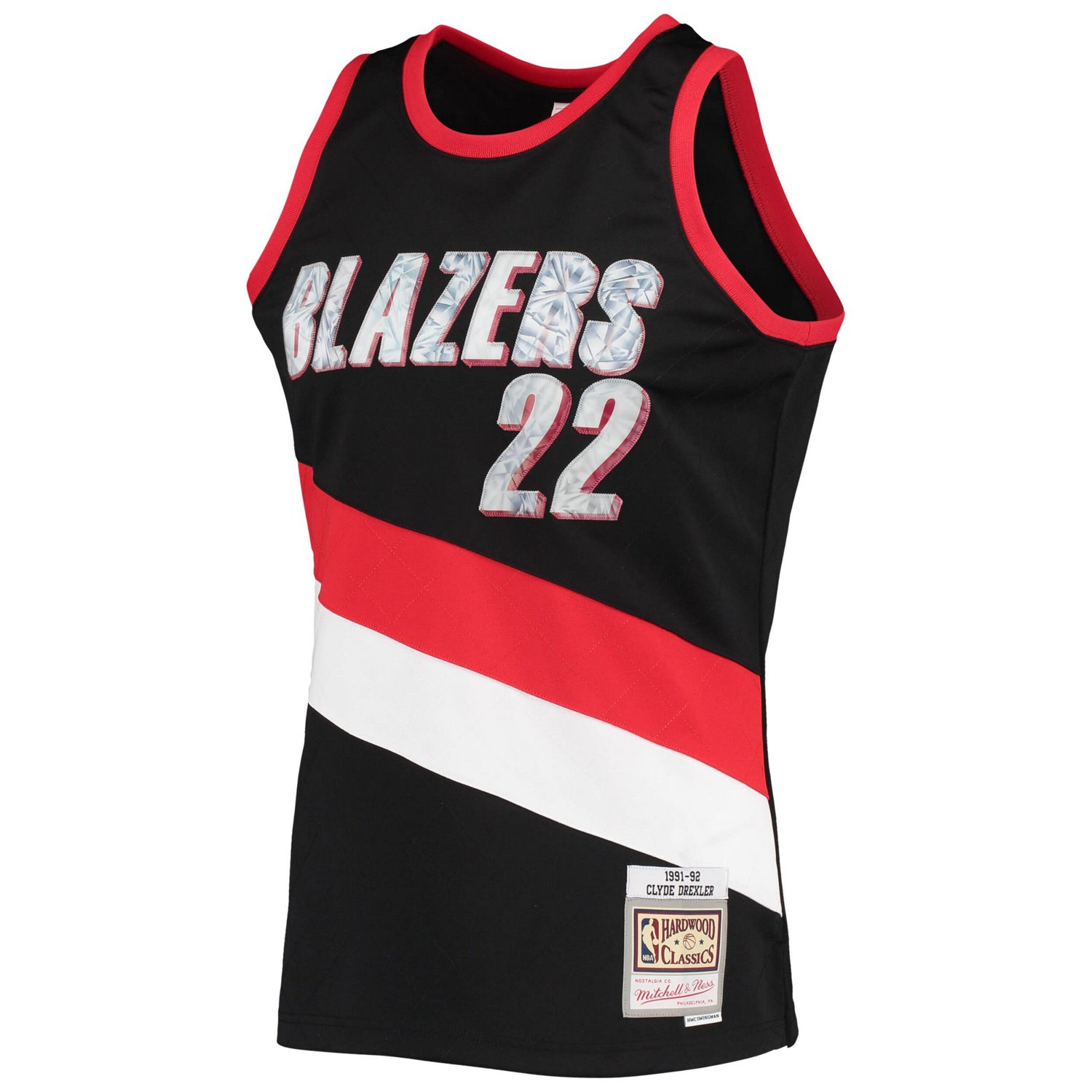 Mitchell  Ness Clyde Drexler Portland Trail Blazers 1991/92 Hardwood Classics NBA 75th Anniversary Diamond Swingman Jersey
