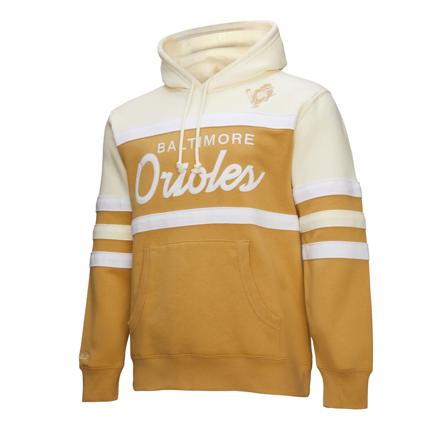 Mitchell  Ness Cream Baltimore Orioles Head Coach Pullover Hoodie - view number 2
