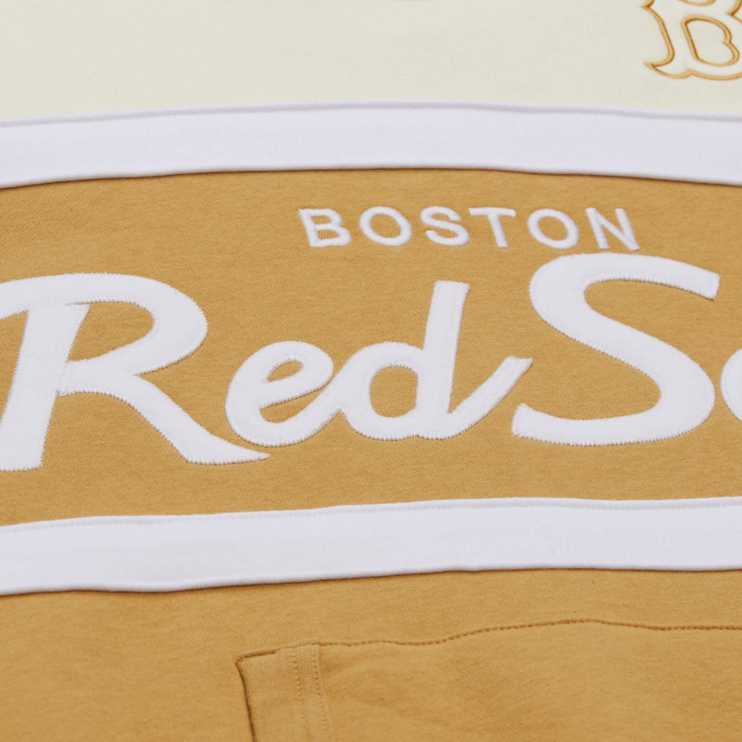 Mitchell  Ness Cream Boston Red Sox Head Coach Pullover Hoodie - view number 4