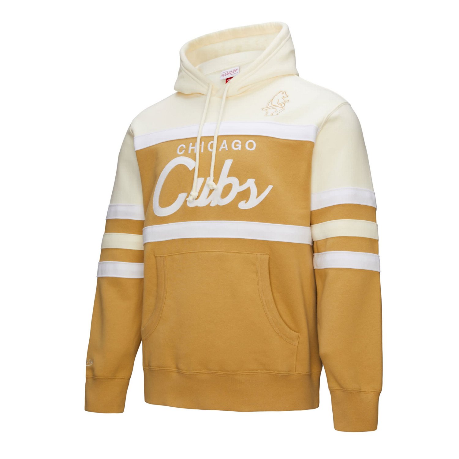 Mitchell  Ness Cream Chicago Cubs Head Coach Pullover Hoodie - view number 2