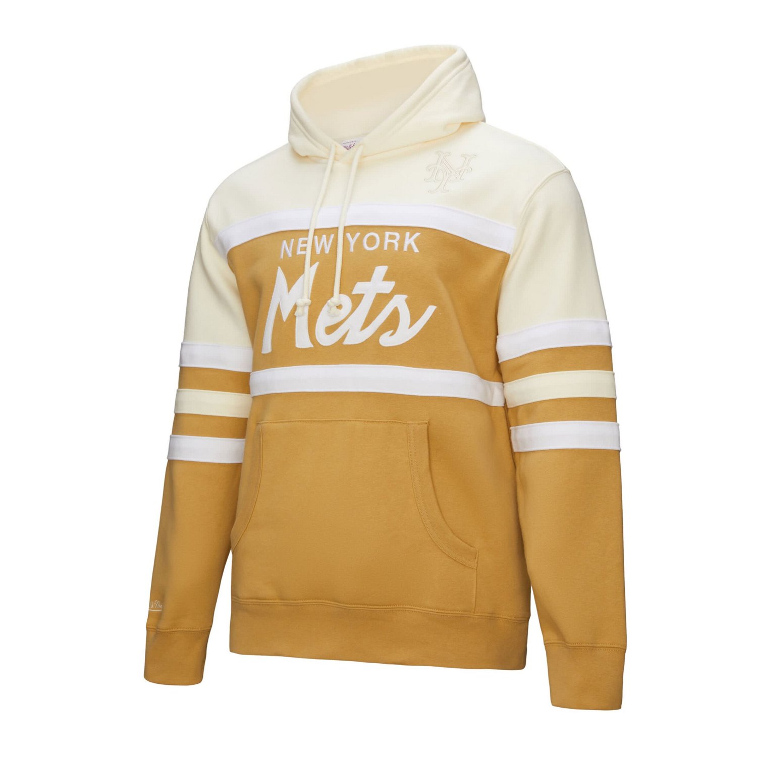 Mitchell  Ness Cream New York Mets Head Coach Pullover Hoodie - view number 2