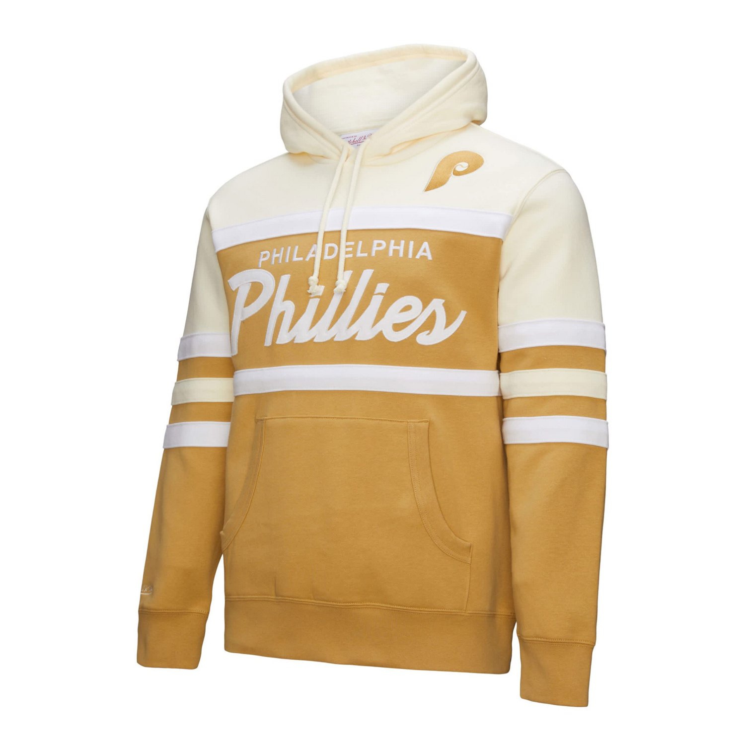 Mitchell  Ness Cream Philadelphia Phillies Head Coach Pullover Hoodie - view number 2