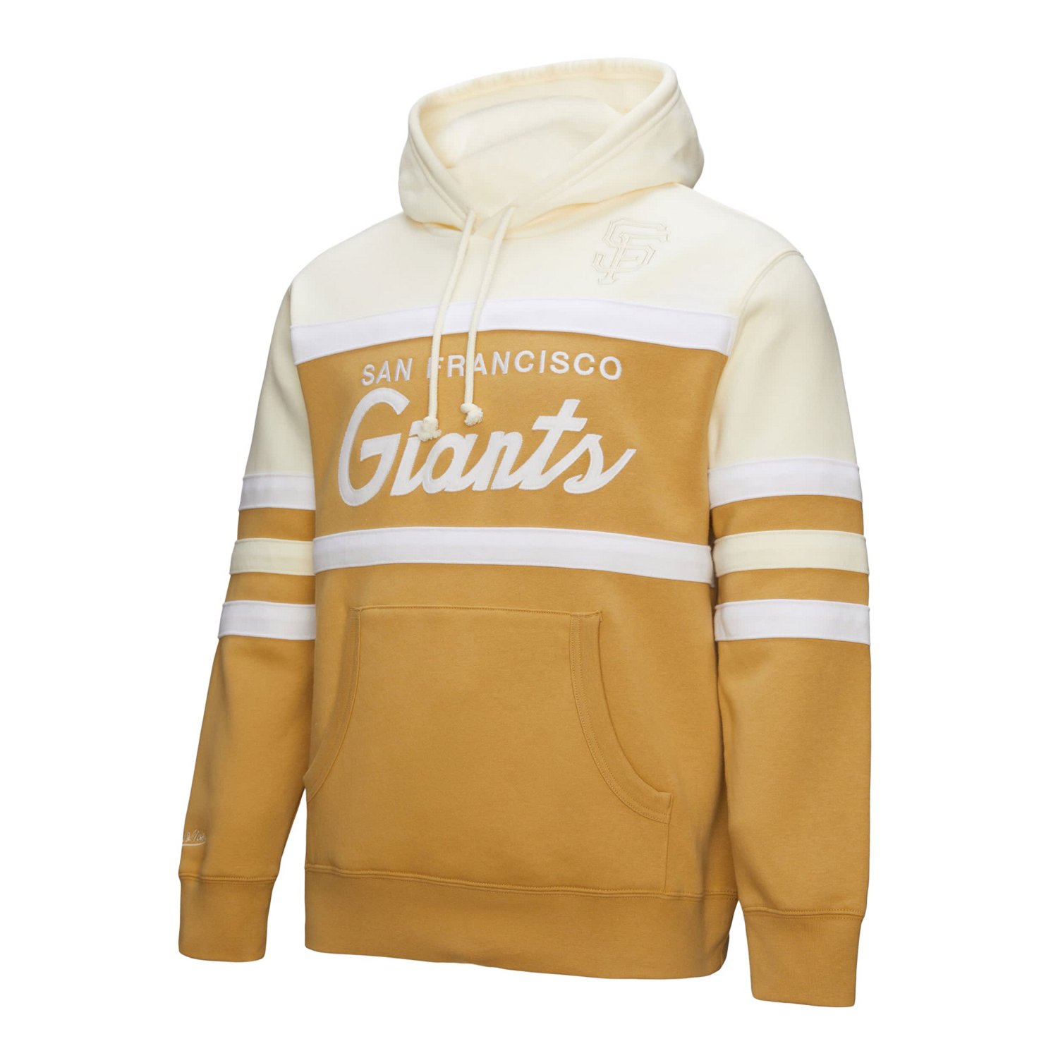 Mitchell  Ness Cream San Francisco Giants Head Coach Pullover Hoodie - view number 2