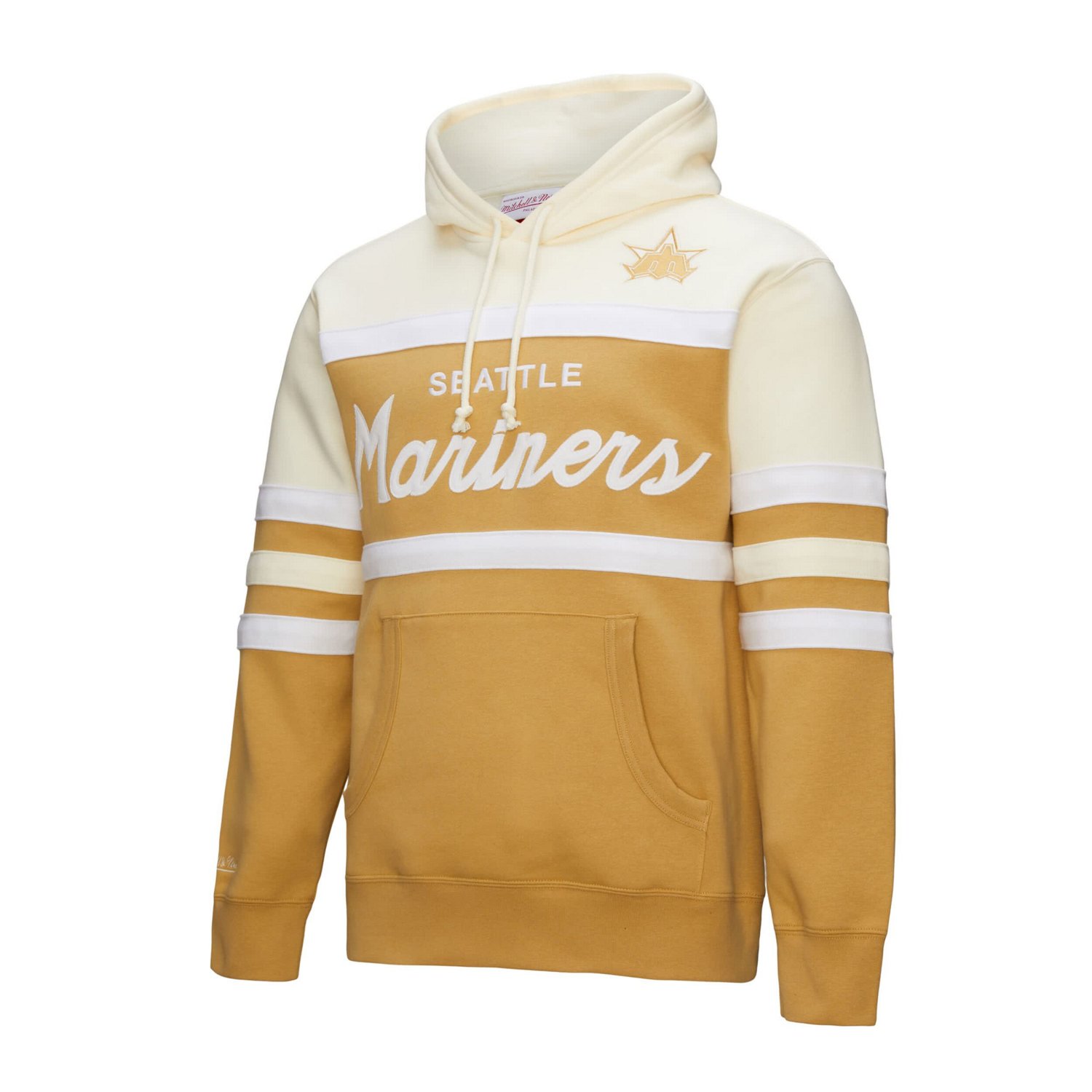Mitchell  Ness Cream Seattle Mariners Head Coach Pullover Hoodie - view number 2