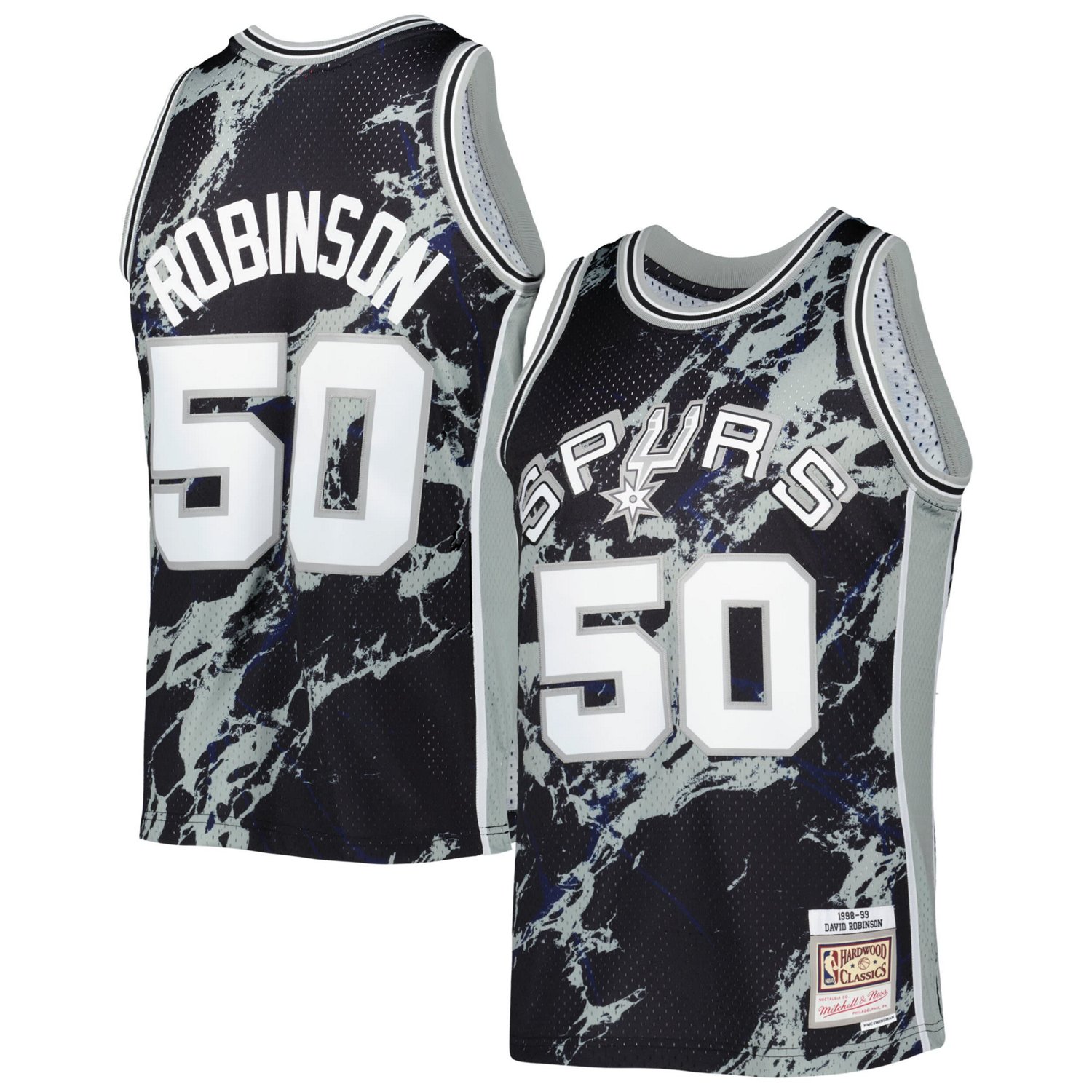 Mitchell  Ness David Robinson San Antonio Spurs 1998/99 Hardwood Classics Marble Swingman Jersey