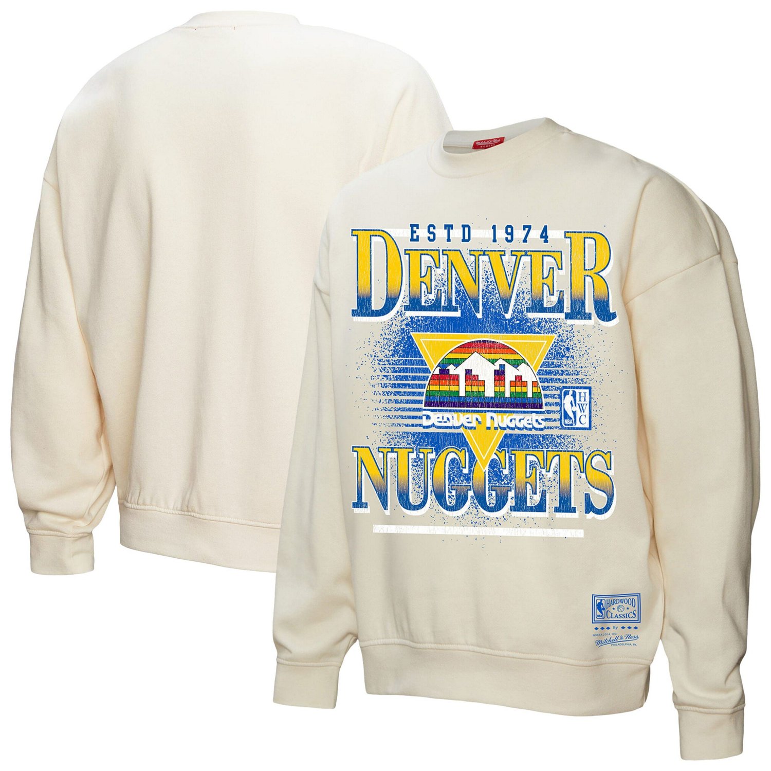 Mitchell  Ness Denver Nuggets Oversprayed Pullover Sweatshirt