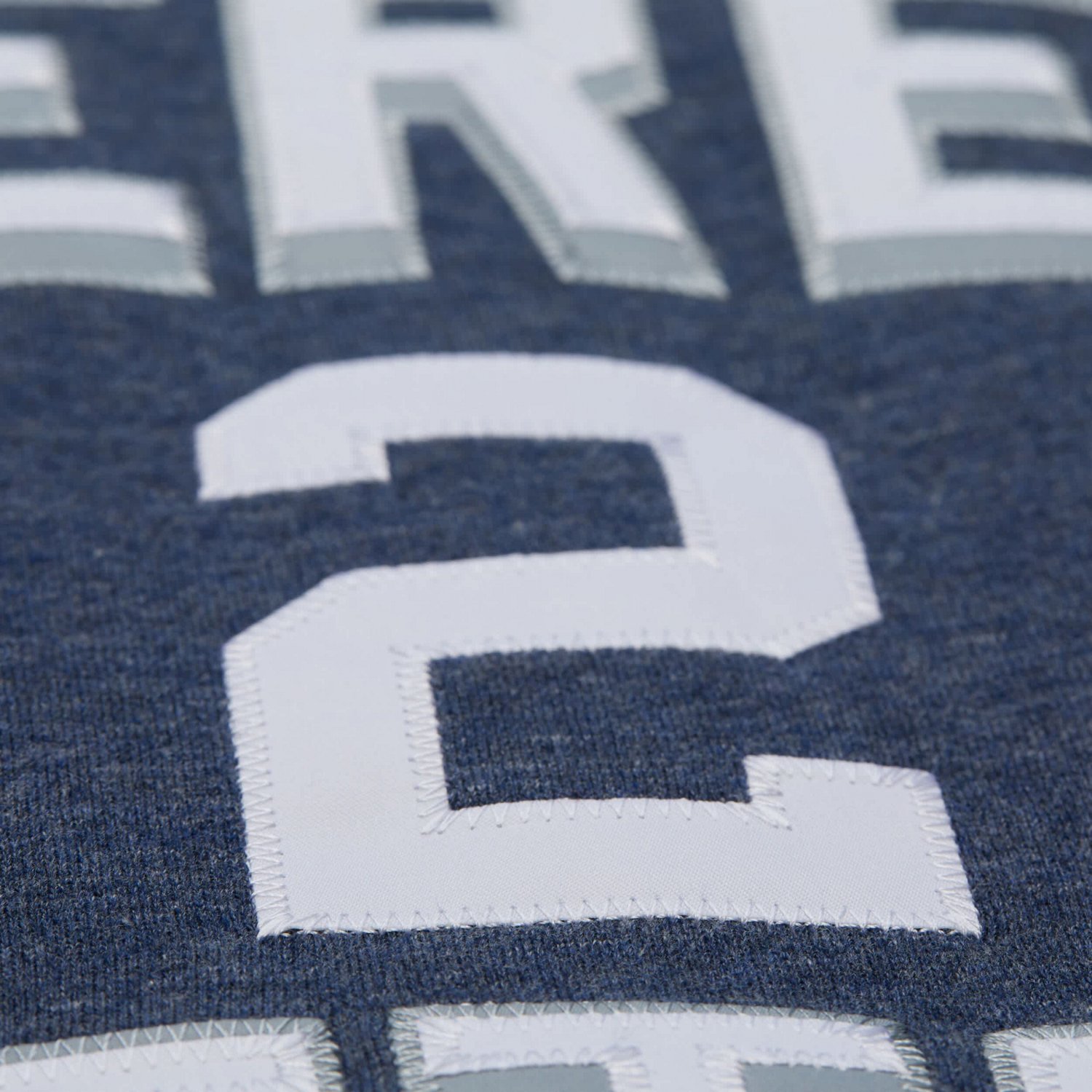 Mitchell  Ness Derek Jeter Heather New York Yankees Legends Collection Vintage Logo Fleece Name  Number Pullover Sweatshirt - view number 4