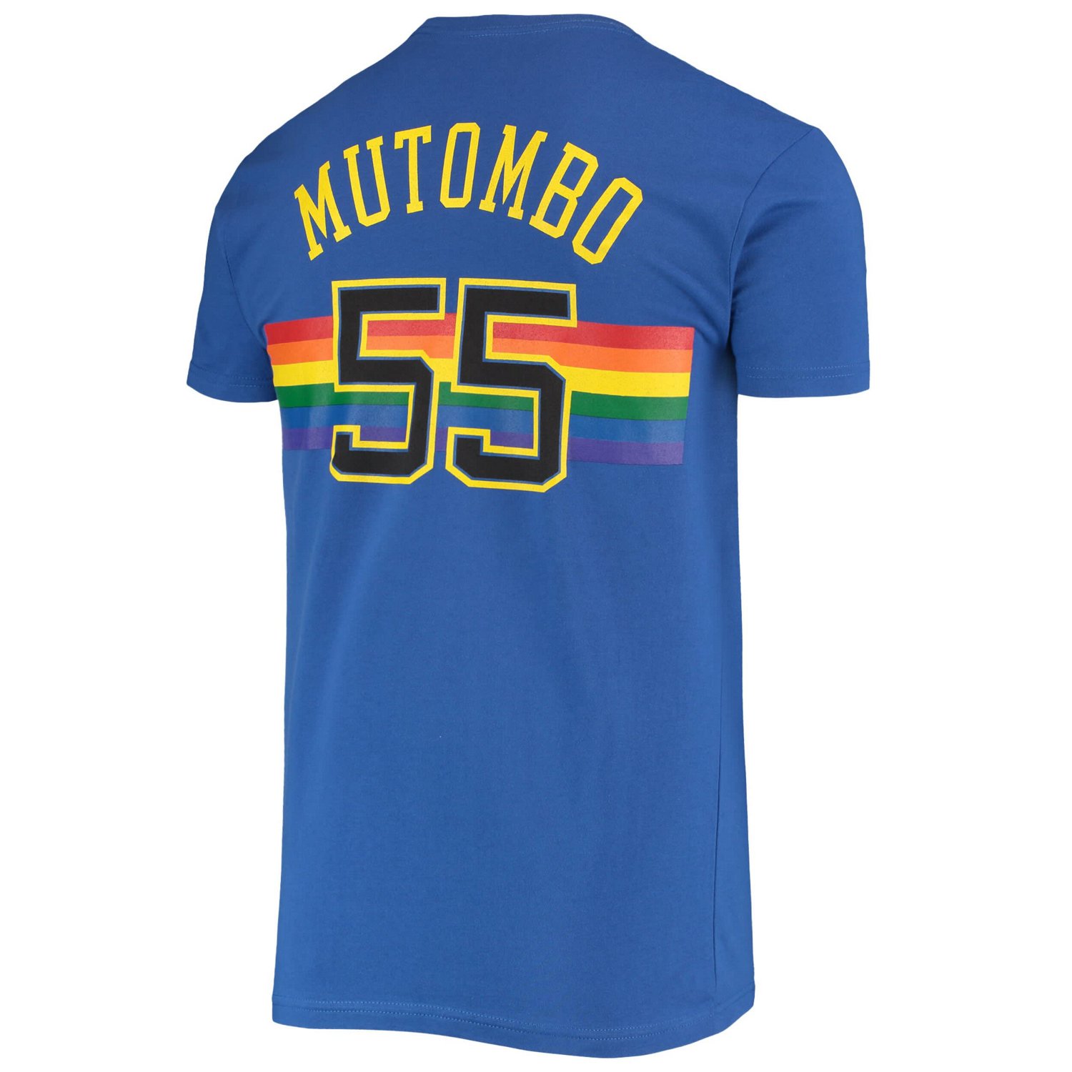 Mitchell  Ness Dikembe Mutombo Denver Nuggets Hardwood Classics Stitch Name Number T-Shirt