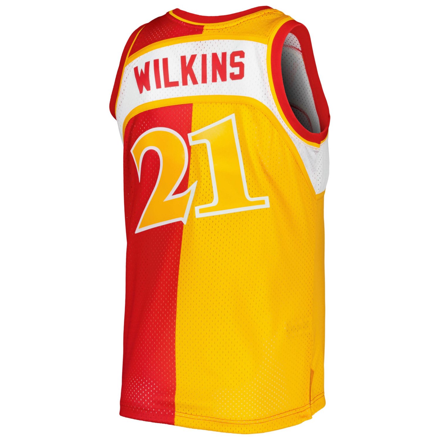 Mitchell  Ness Dominique Wilkins /Red Atlanta Hawks Hardwood Classics 1986/87 Split Swingman Jersey                              - view number 3