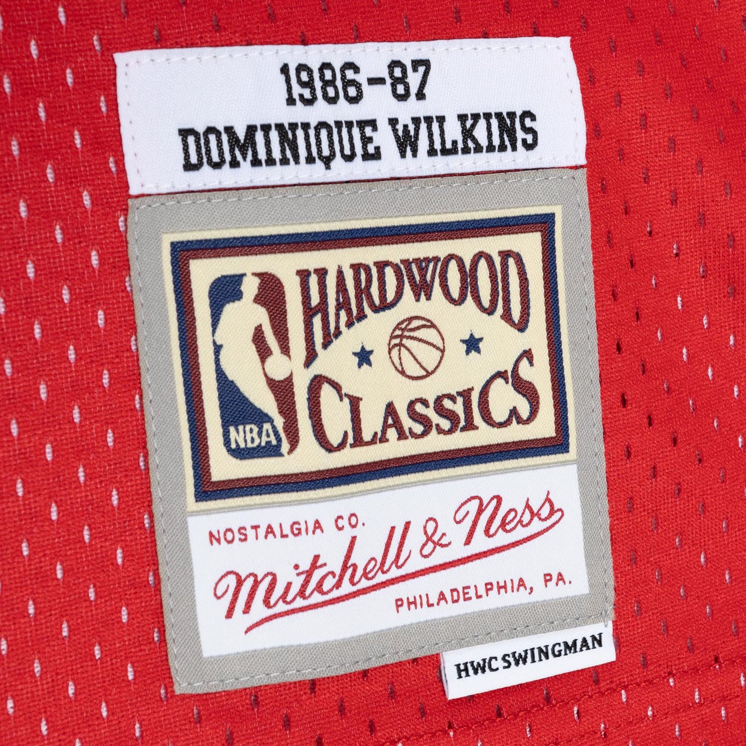 Mitchell  Ness Dominique Wilkins /Red Atlanta Hawks Hardwood Classics 1986/87 Split Swingman Jersey                              - view number 4