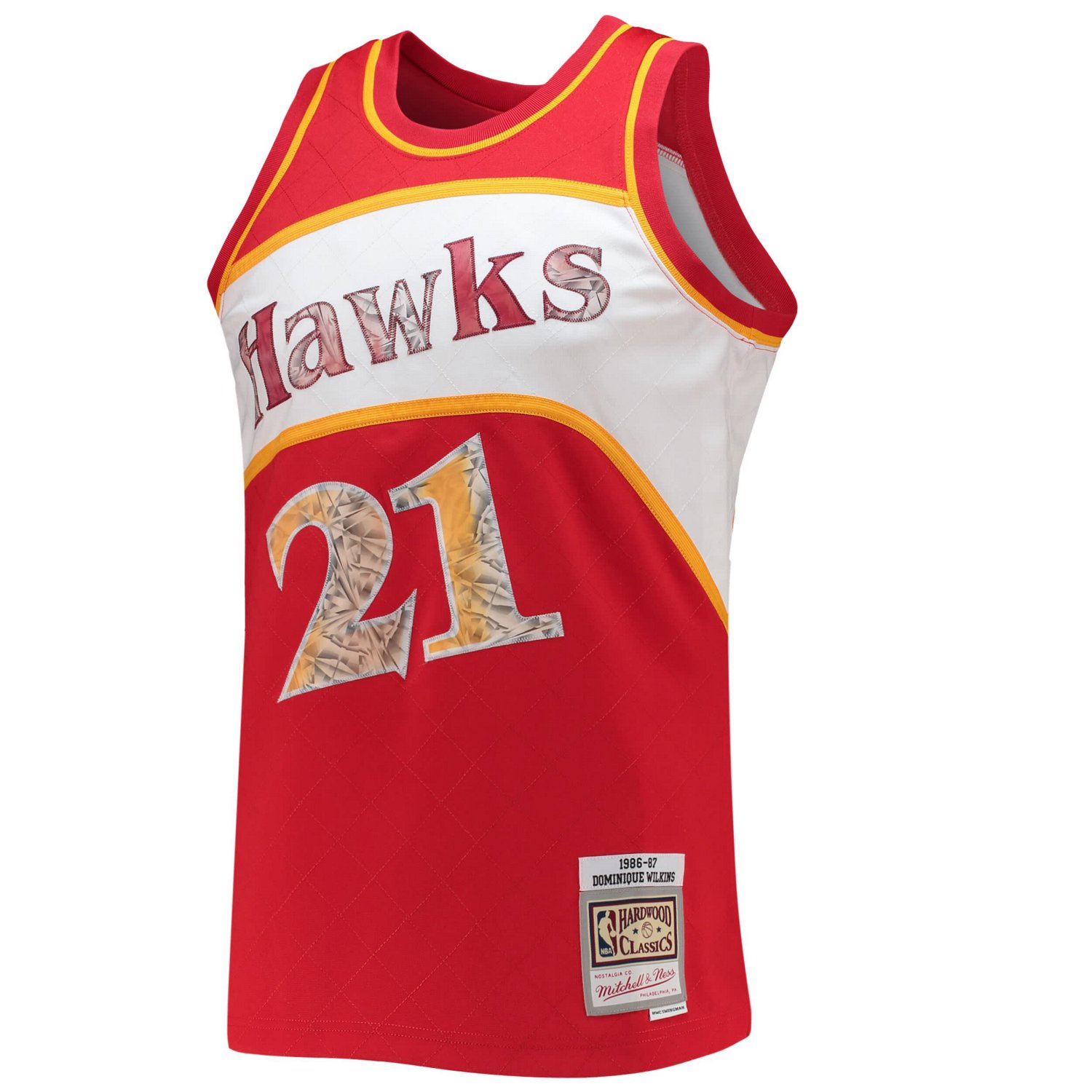 Mitchell  Ness Dominique Wilkins Atlanta Hawks 1986/87 Hardwood Classics NBA 75th Anniversary Diamond Swingman Jersey            - view number 2