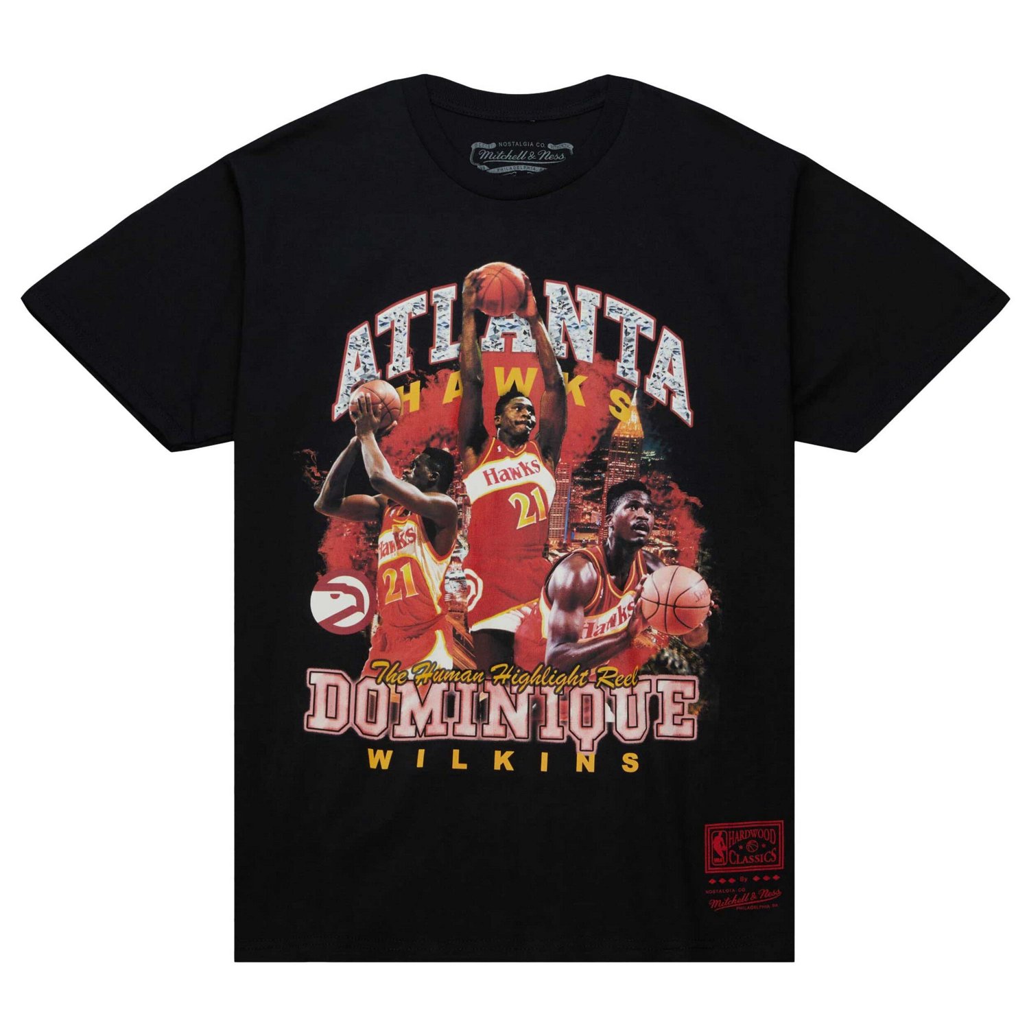 Mitchell  Ness Dominique Wilkins Atlanta Hawks Hardwood Classics Bling Concert Player T-Shirt                                    - view number 2