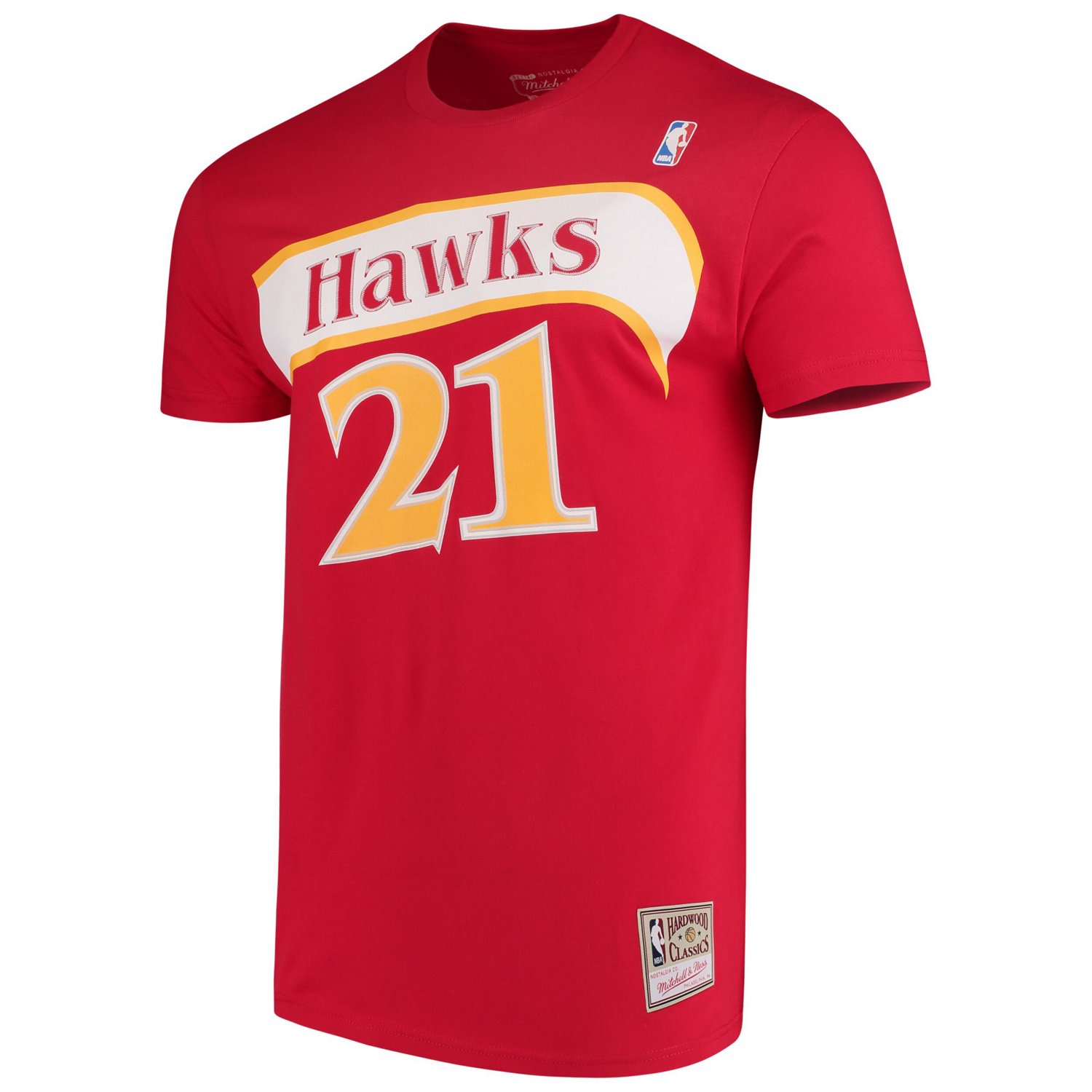 Mitchell  Ness Dominique Wilkins Atlanta Hawks Hardwood Classics Team Name Number T-Shirt