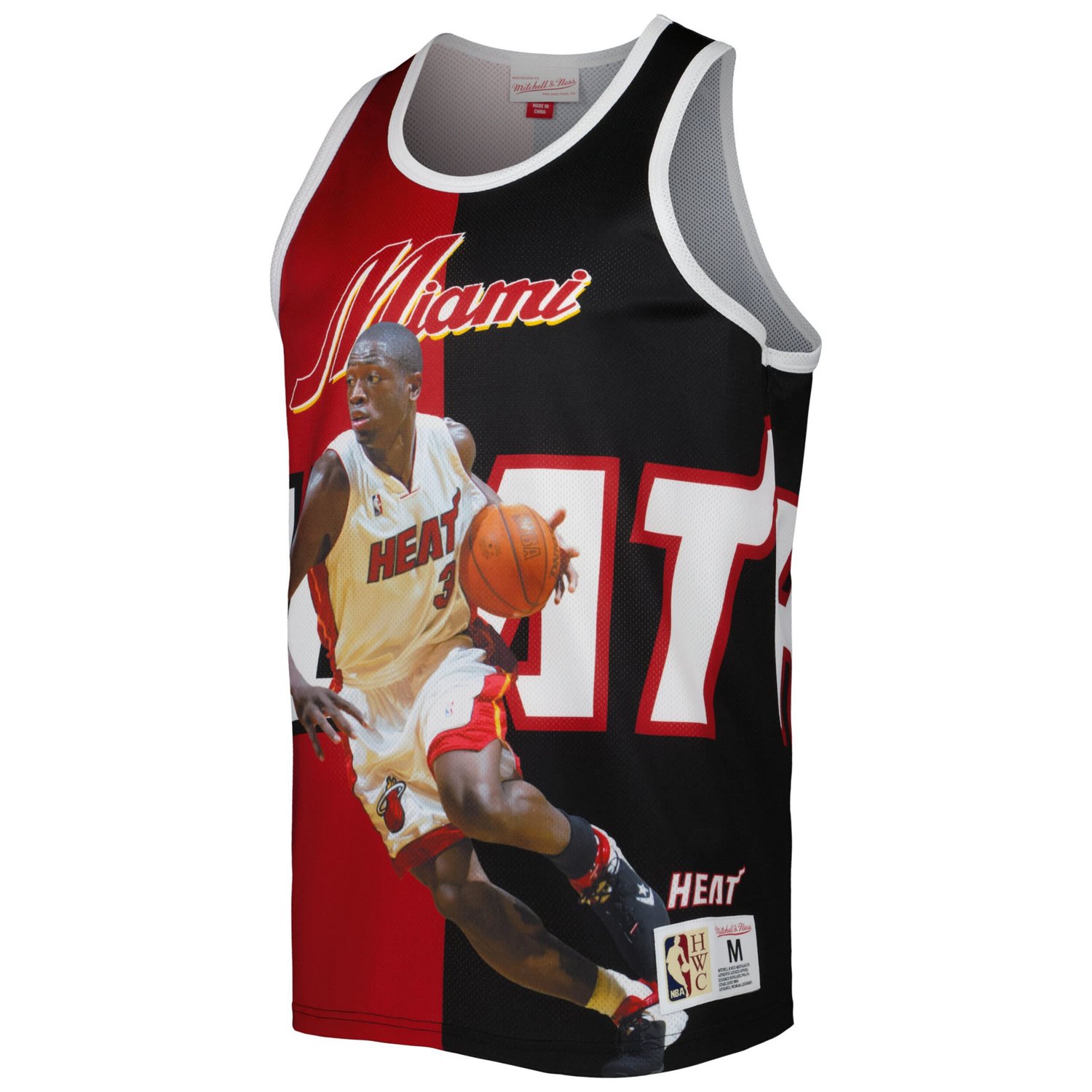 Mitchell  Ness Dwyane Wade /Red Miami Heat Sublimated Player Tank Top                                                            - view number 2