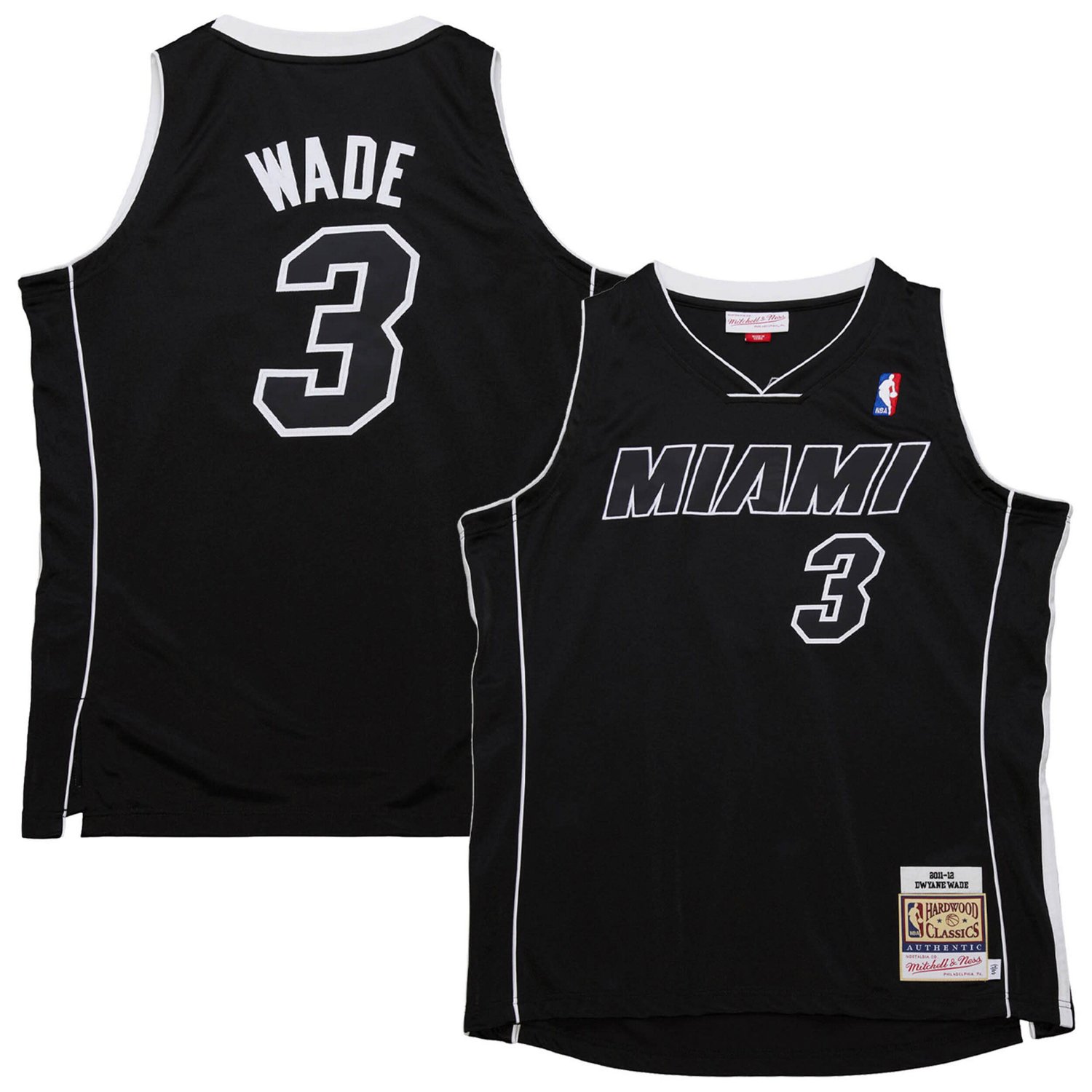 Mitchell  Ness Dwyane Wade Miami Heat 2011 12 Hardwood Classics Authentic Jersey - view number 1