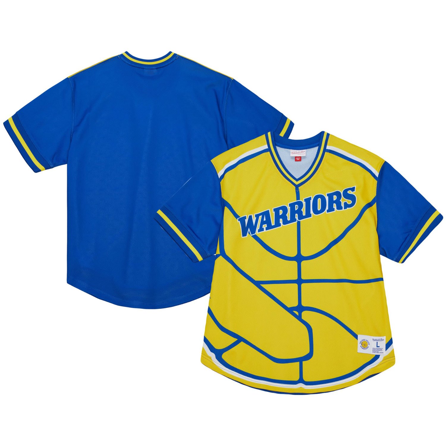 Mitchell  Ness en State Warriors Jumbotron 30 Mesh V-Neck T-Shirt