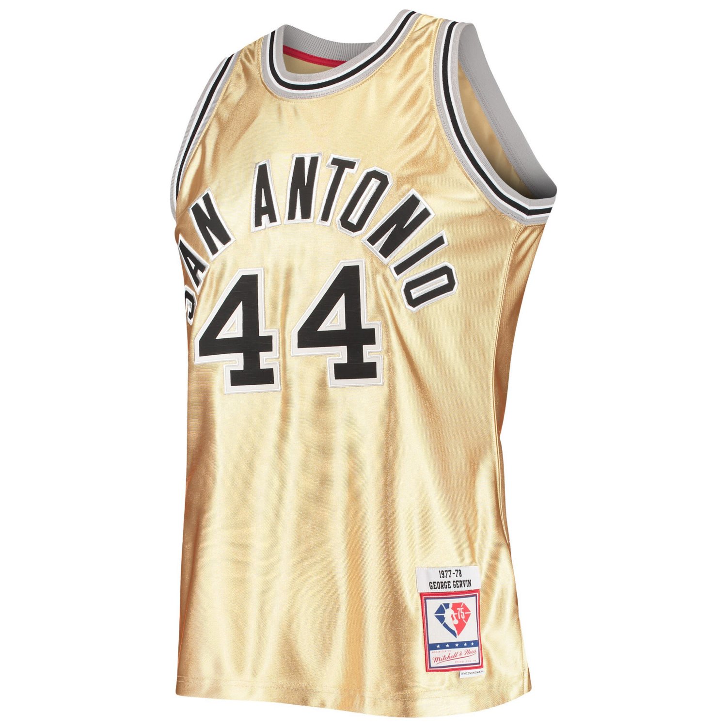 Mitchell  Ness George Gervin San Antonio Spurs 75th Anniversary 1977/78 Hardwood Classics Swingman Jersey                        - view number 2