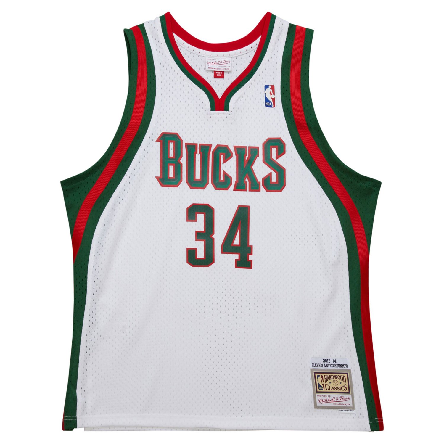 Mitchell  Ness Giannis Antetokounmpo Milwaukee Bucks 2013/14 Hardwood Classics Swingman Jersey                                   - view number 2
