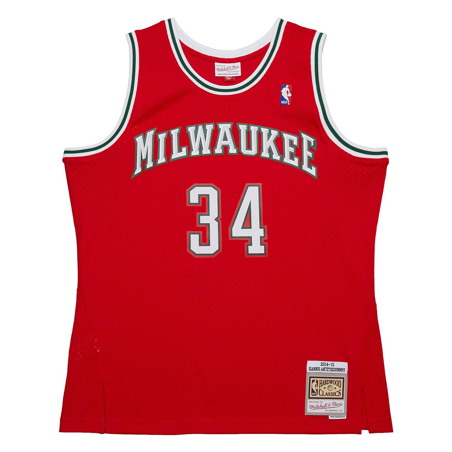 Mitchell  Ness Giannis Antetokounmpo Milwaukee Bucks 2014 15 Hardwood Classics Swingman Jersey - view number 2