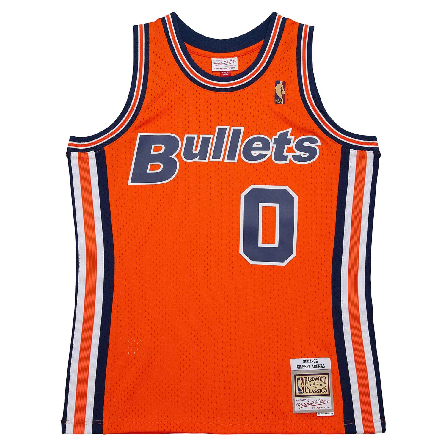 Mitchell  Ness Gilbert Arenas Washington Bullets 2004 05 Hardwood Classics Swingman Jersey
