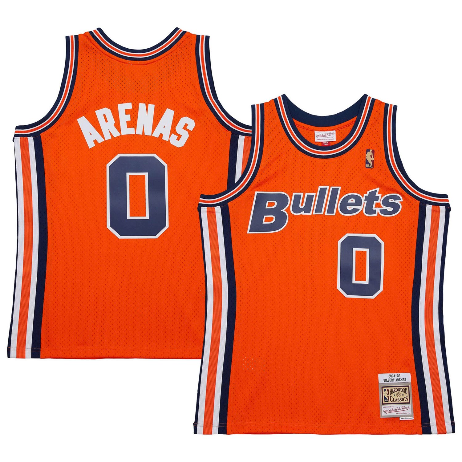 Mitchell  Ness Gilbert Arenas Washington Bullets 2004 05 Hardwood Classics Swingman Jersey