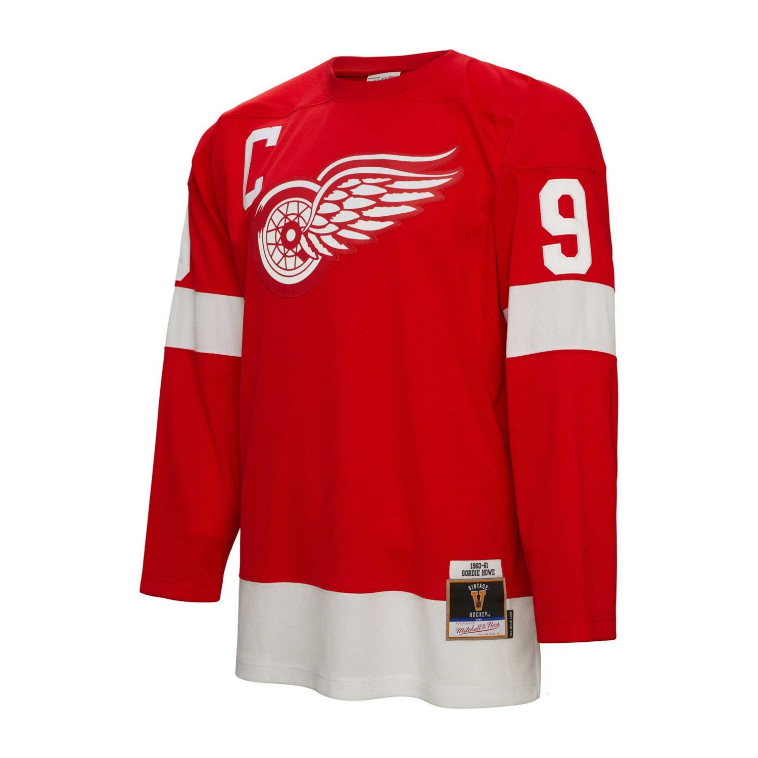 Mitchell  Ness Gordie Howe Detroit Wings Big  Tall 1960 Captain Patch Blue Line Player Jersey                                    - view number 2