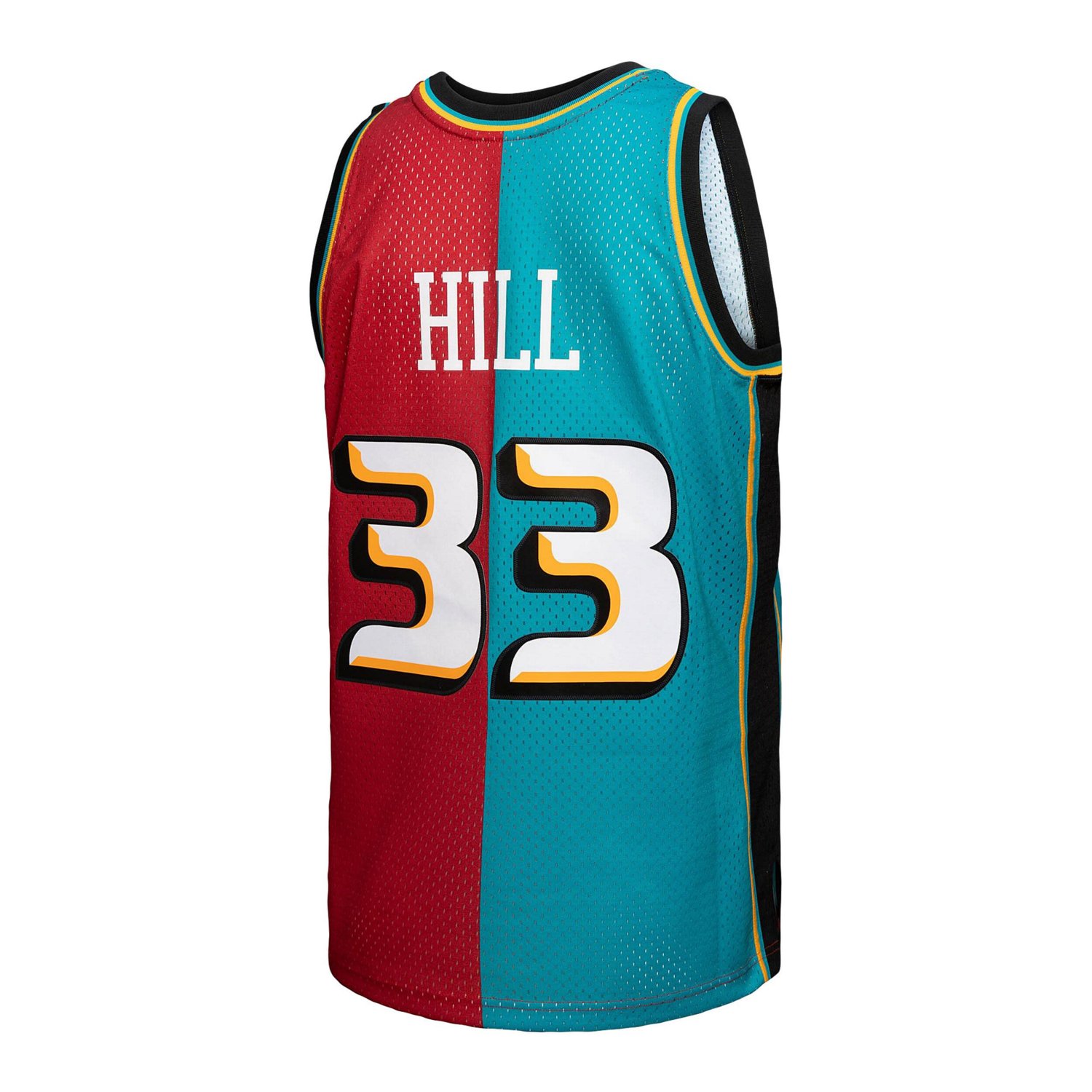 Mitchell  Ness Grant Hill /Red Detroit Pistons Hardwood Classics 1999/00 Split Swingman Jersey                                   - view number 3