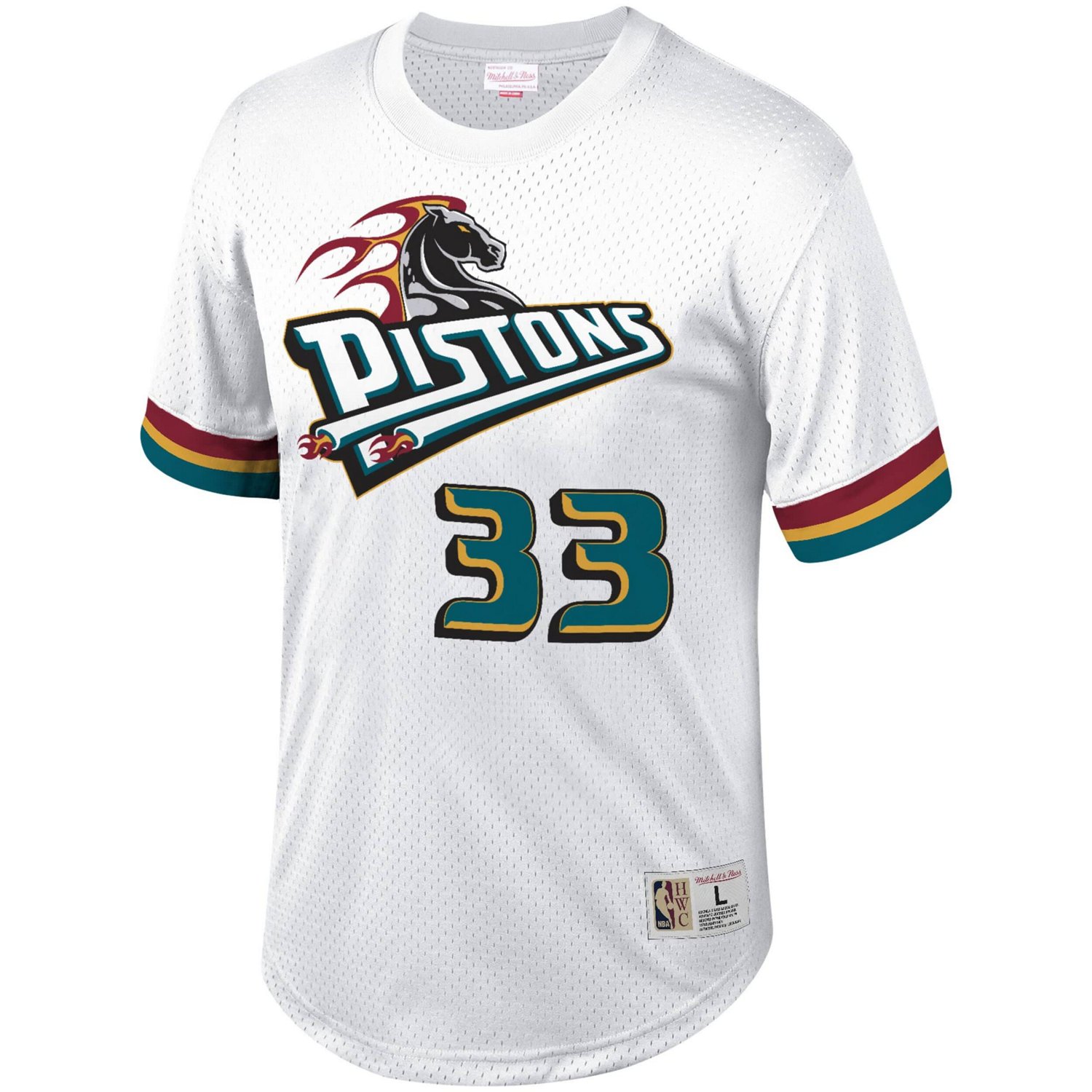 Mitchell  Ness Grant Hill Detroit Pistons Hardwood Classics Stitch Name  Number T-Shirt - view number 2