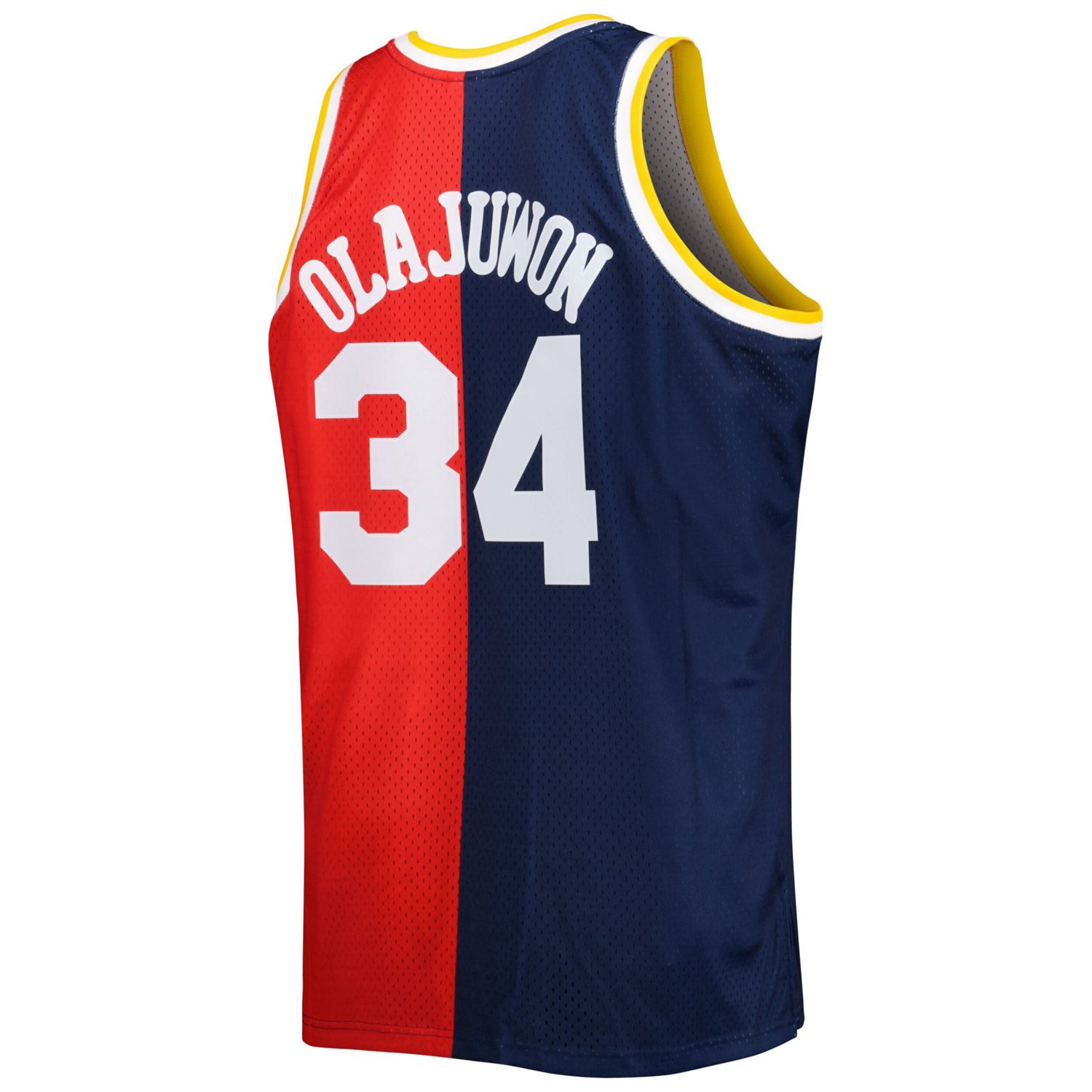 Mitchell  Ness Hakeem Olajuwon /Red Houston Rockets Big  Tall Hardwood Classics 1993/94 Split Swingman Jersey                    - view number 3