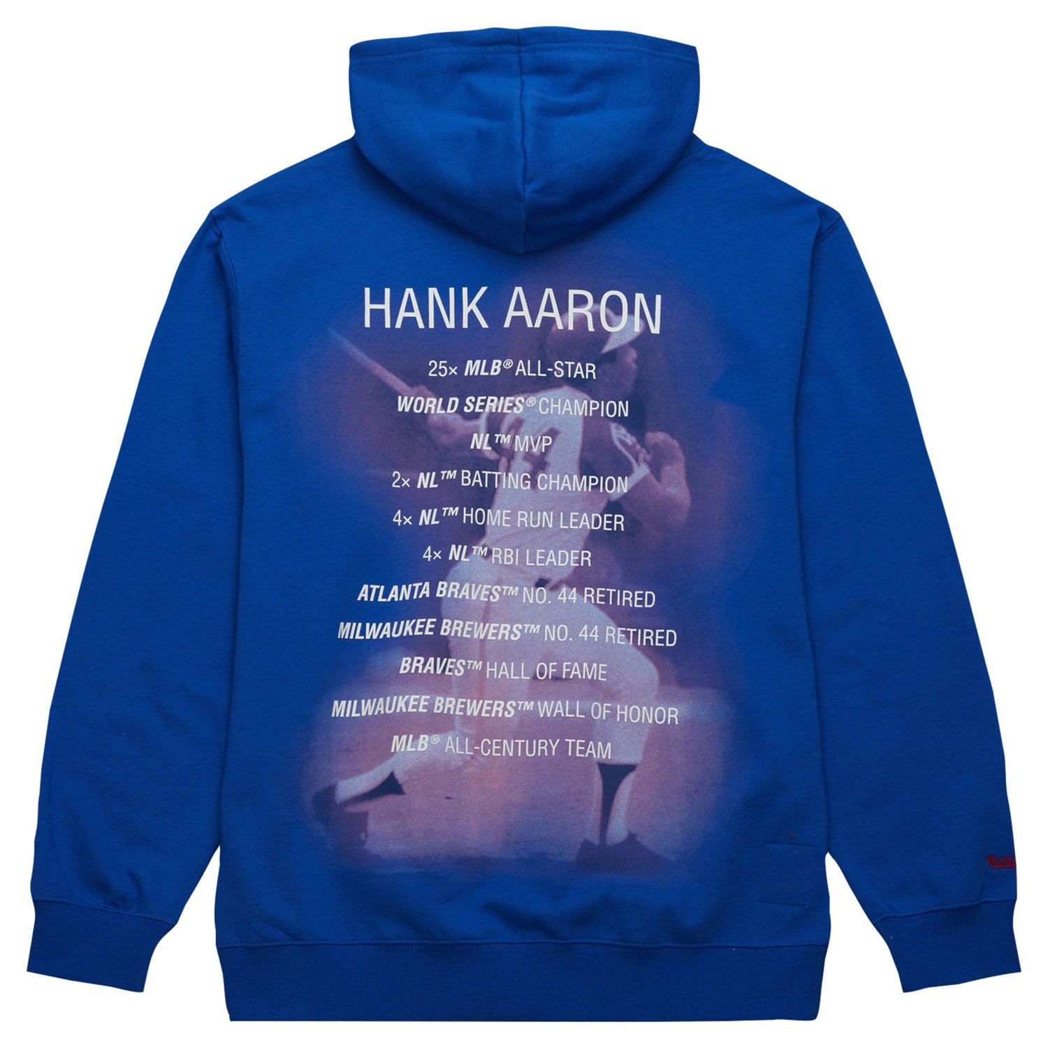 Mitchell  Ness Hank Aaron Atlanta Braves Vintage Logo Name  Number Pullover Hoodie - view number 3