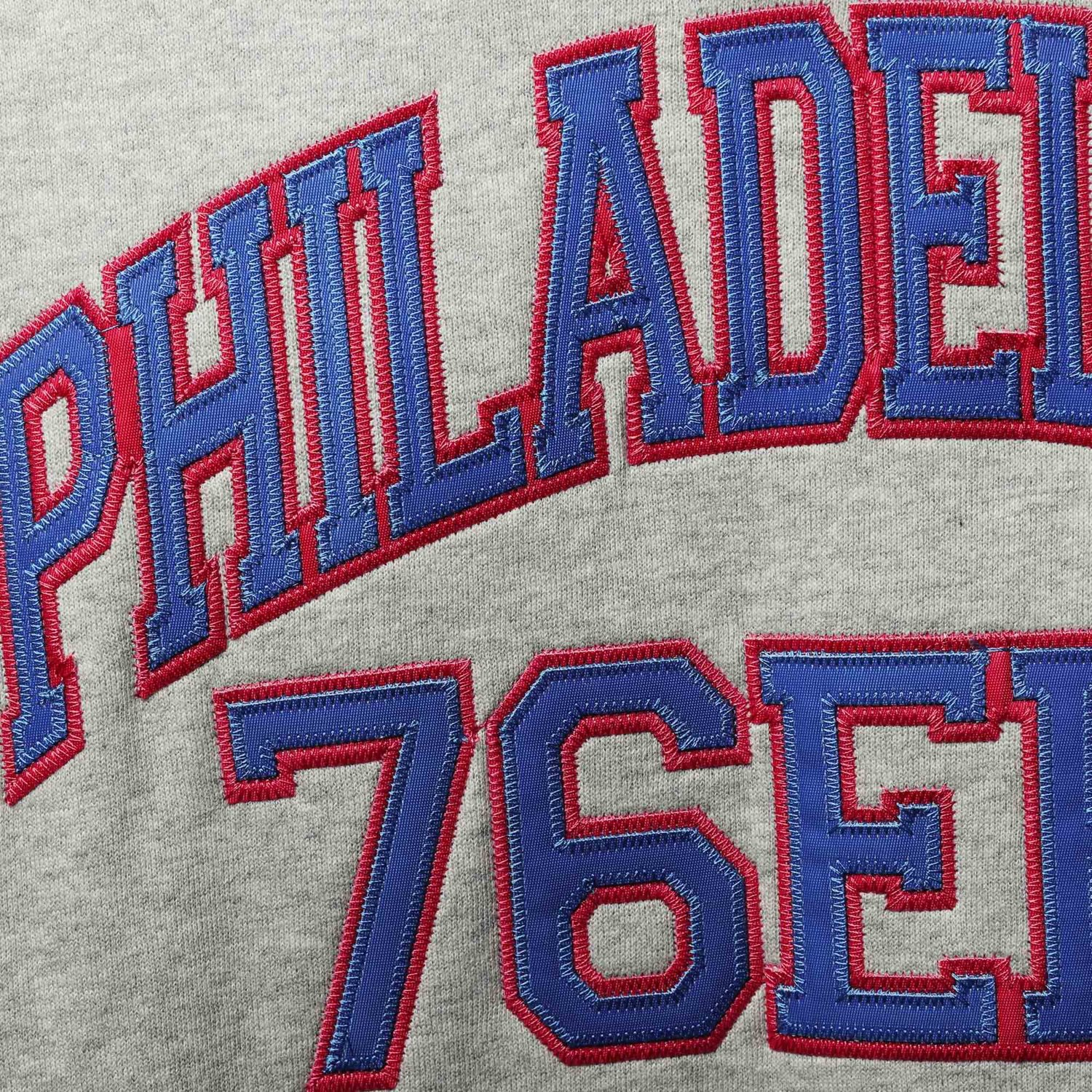 Mitchell  Ness Heathered Gray Philadelphia 76ers Hardwood Classics Big Tall Throwback Pullover Hoodie
