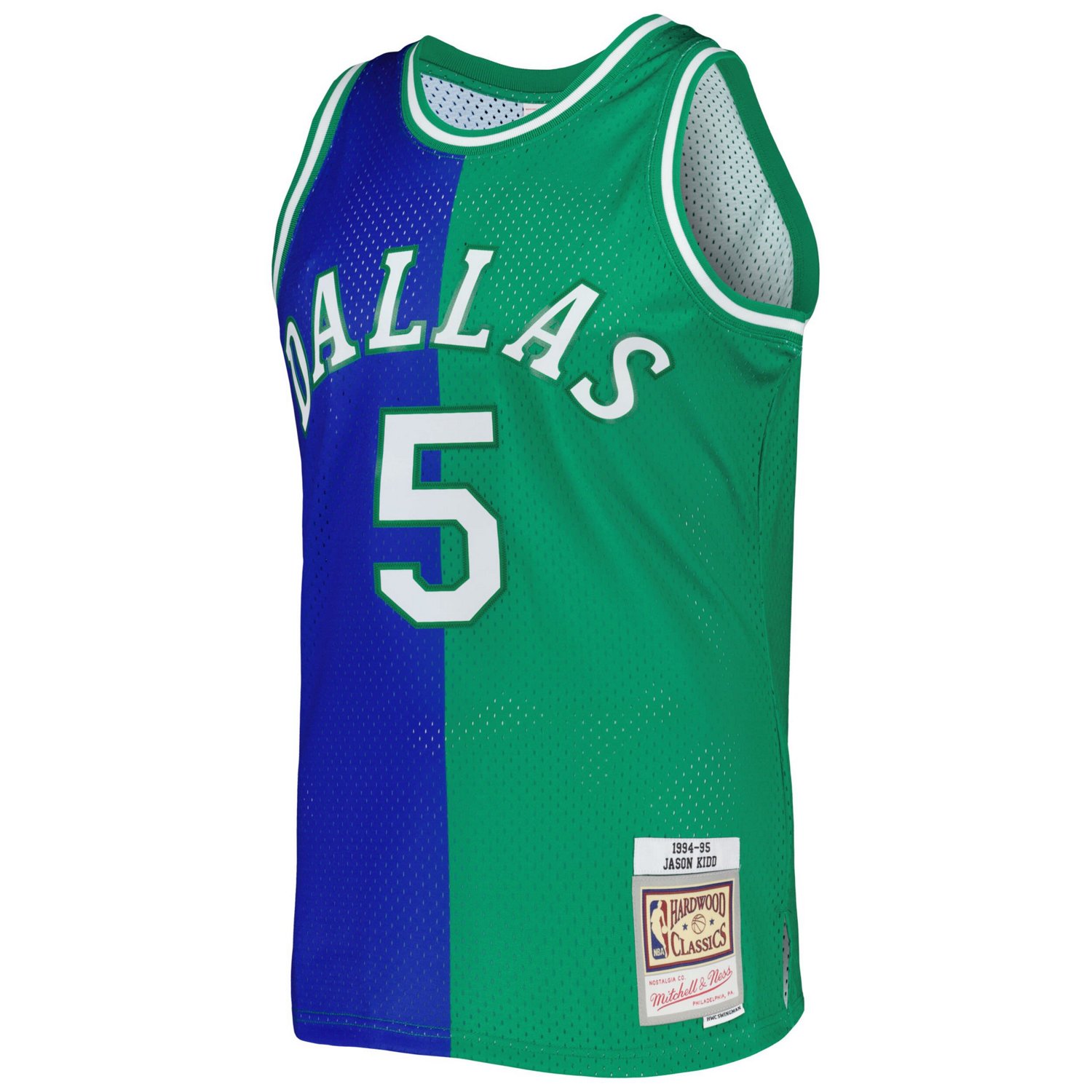 Mitchell  Ness Jason Kidd /Green Dallas Mavericks Hardwood Classics 1994/95 Split Swingman Jersey                                - view number 2