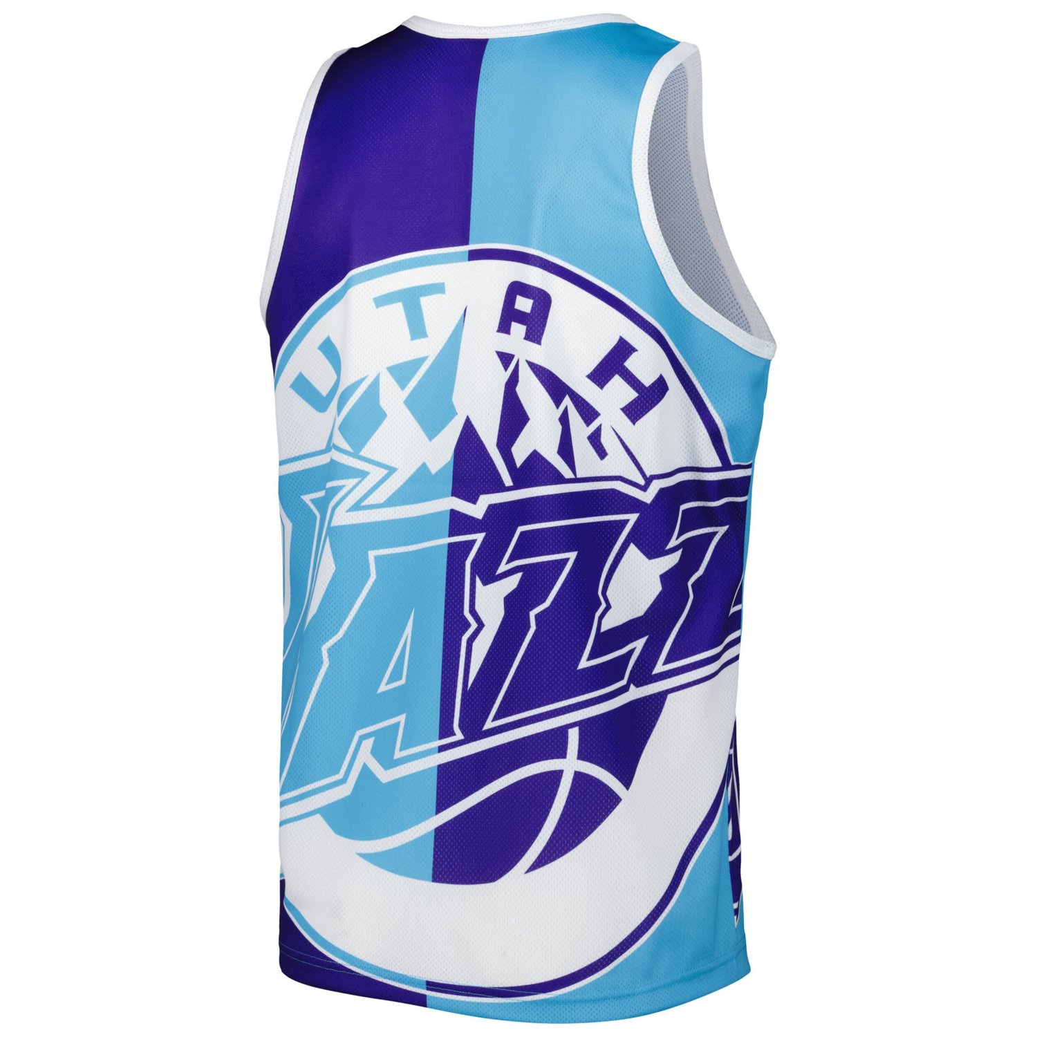 Mitchell  Ness Karl Malone /Turquoise Utah Jazz Sublimated Player Tank Top                                                       - view number 3