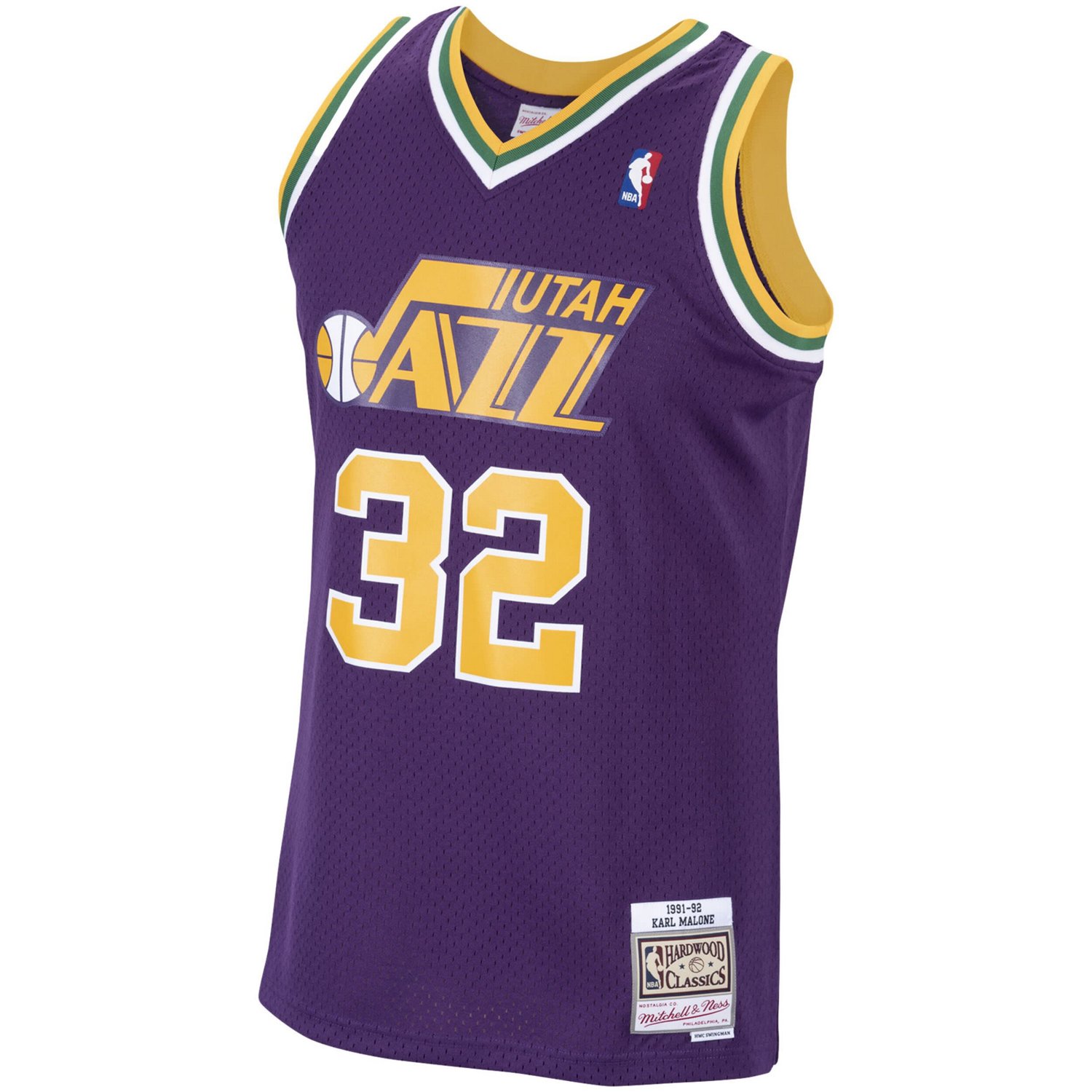 Mitchell  Ness Karl Malone Utah Jazz 1991/92 Hardwood Classics Swingman Jersey                                                   - view number 2